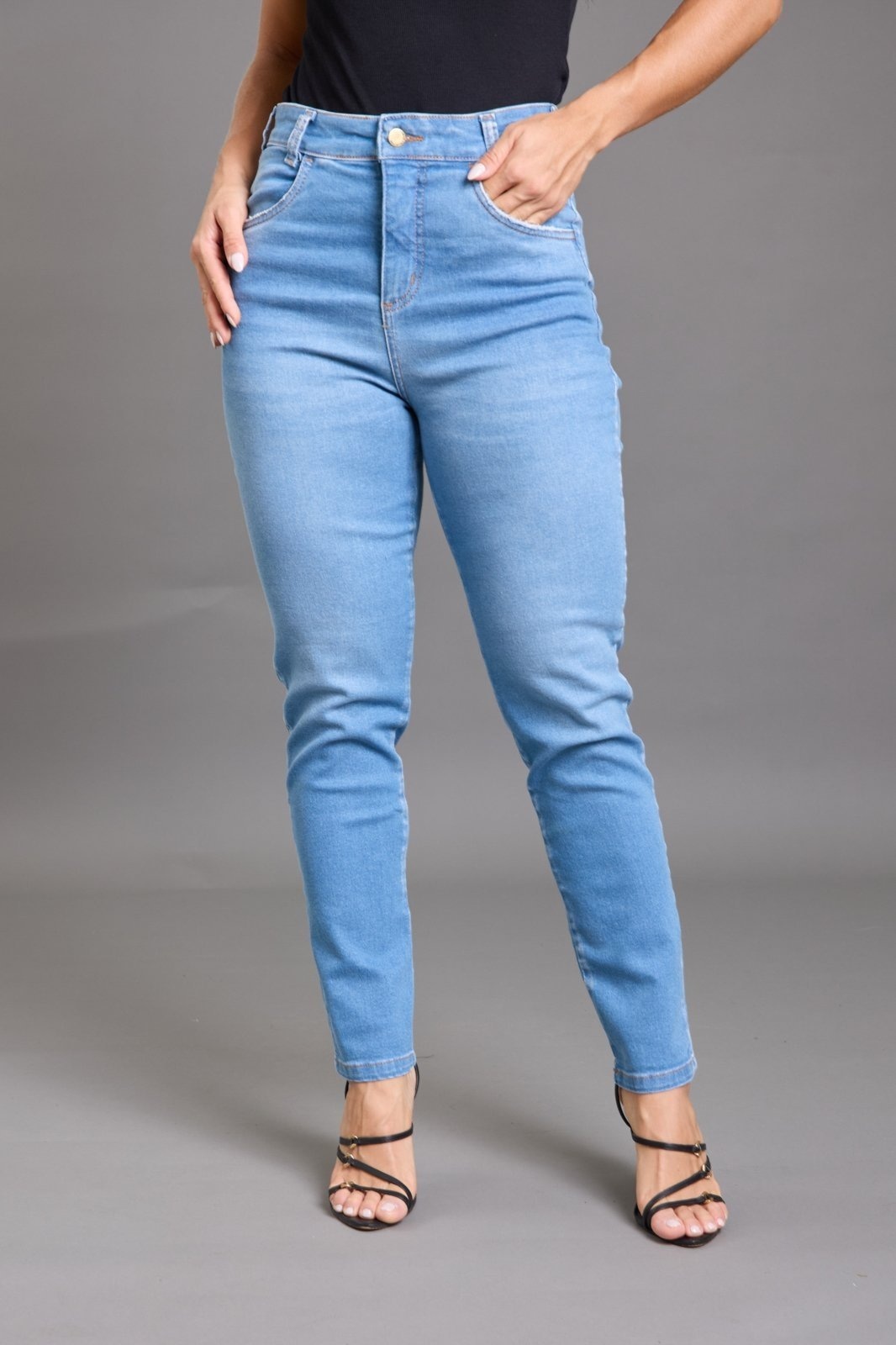 Imagem principal Calça Jeans Comfort Feminina Lavagem Clara Lemier Collection LEMIER azul