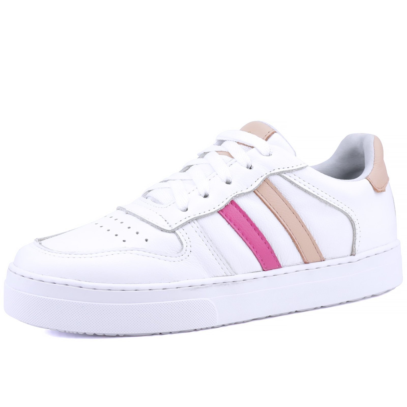 Imagem principal Tênis Casual Mr. Gutt Couro Branco/Rosa Mr. Gutt branco rosa