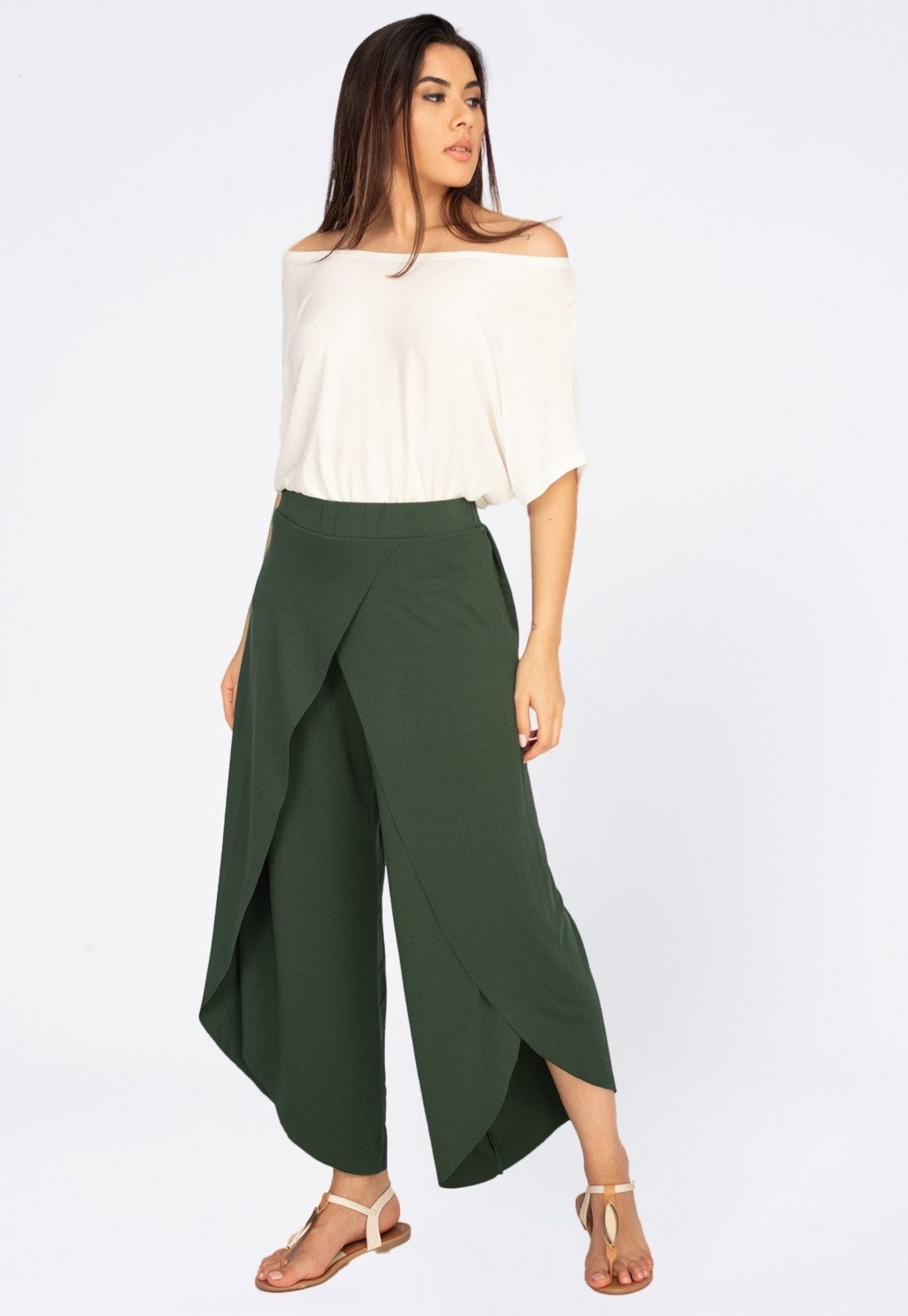 Imagem principal Calça Pantacourt Amazonia Vital Transpassada Malha Amazonia Vital verde