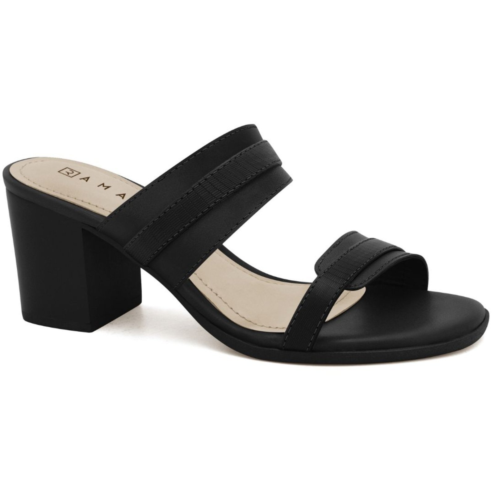 Imagem principal Tamanco Feminino Salto Alto Bloco Ramarim 2531101-6 RAMARIM preto