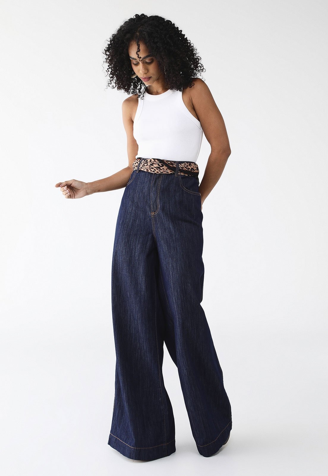 Imagem principal Calça Jeans Lança Perfume Pantalona Lisa Lança Perfume azul