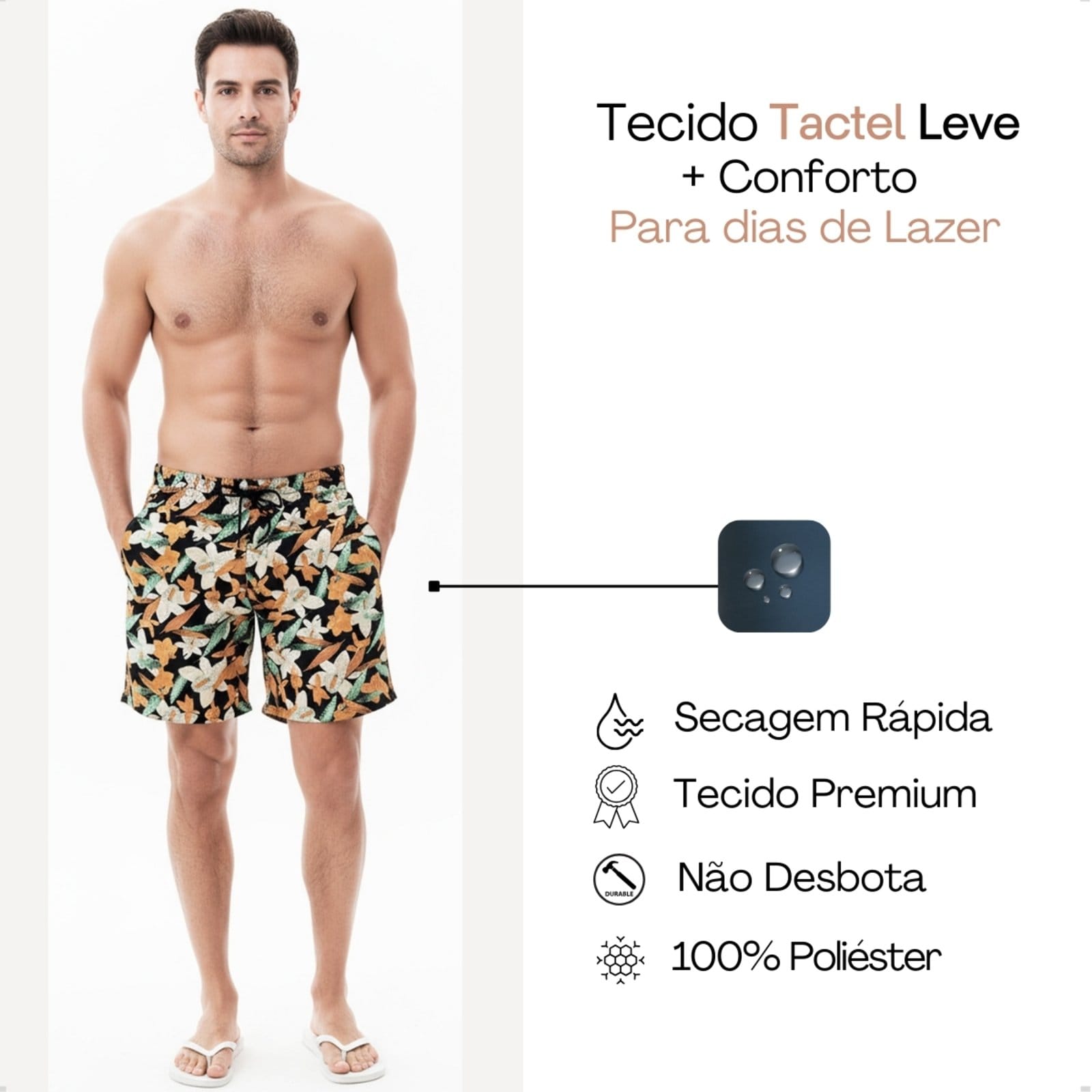 Bermuda Praia Masculina KS Short Tactel Premium