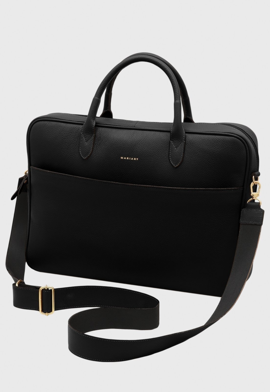 Imagem principal Bolsa Pasta Transversal Couro Mariart Sampa Preta Mariart preto