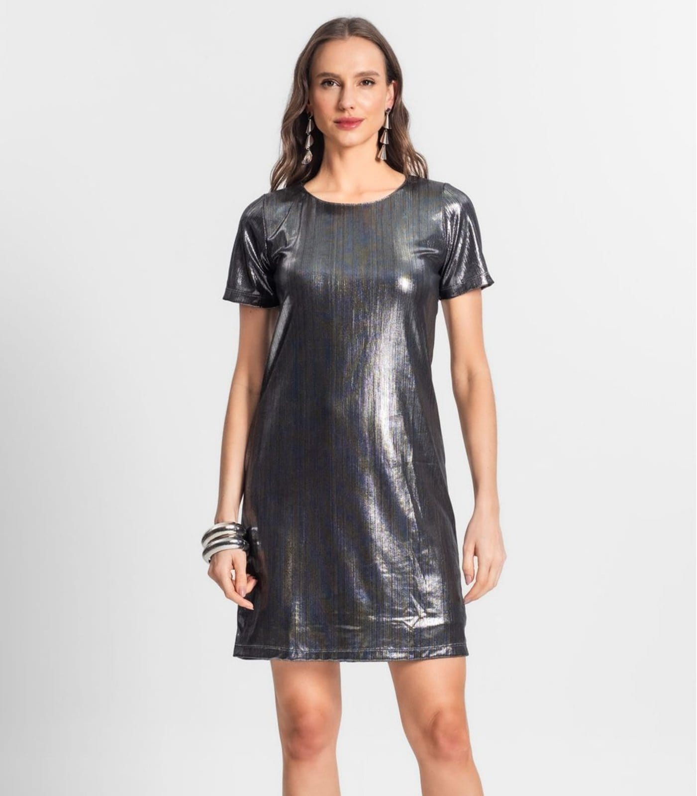 Vestido Feminino Metalizado Endless