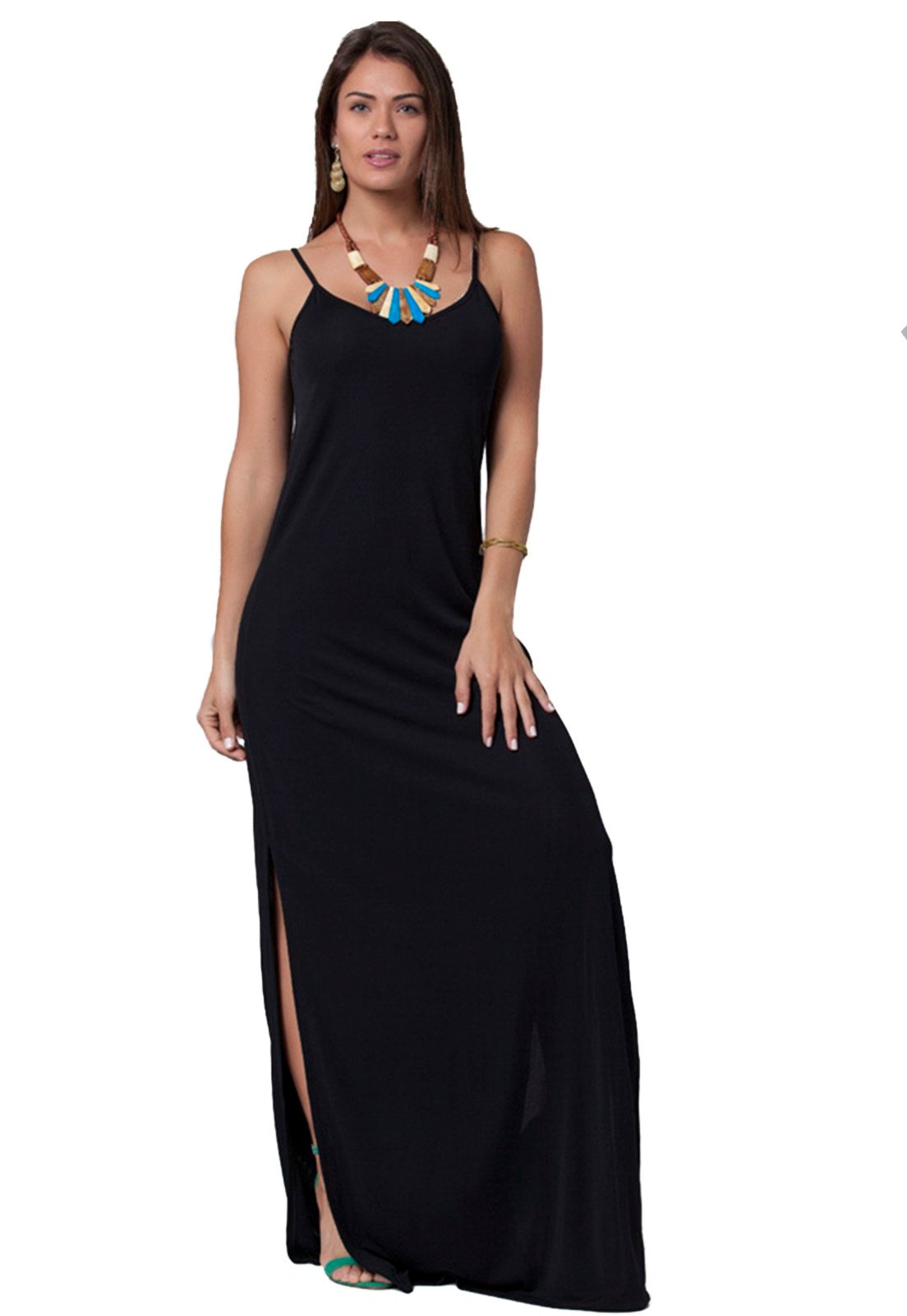 Imagem principal Vestido Amazonia Vital Longo Decote nas Costas Amazonia Vital preto