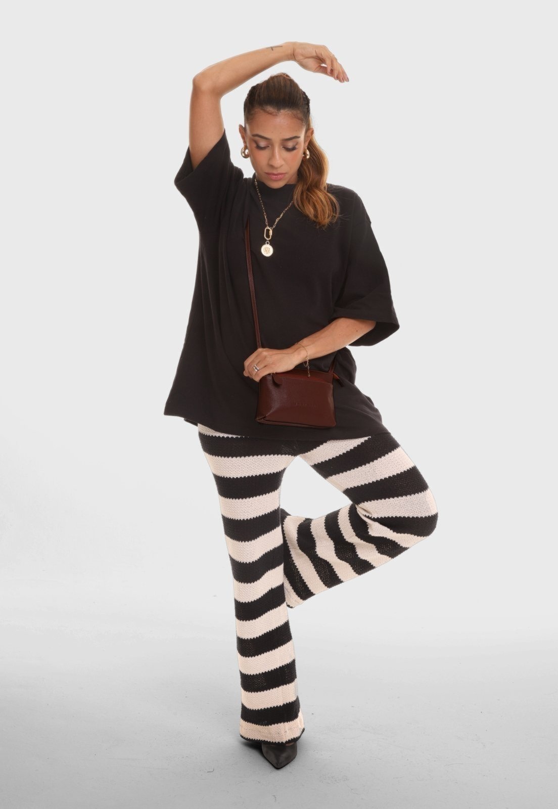 Imagem principal Bolsa Transversal de Couro Mariart Ágata Chocolate Mariart marrom