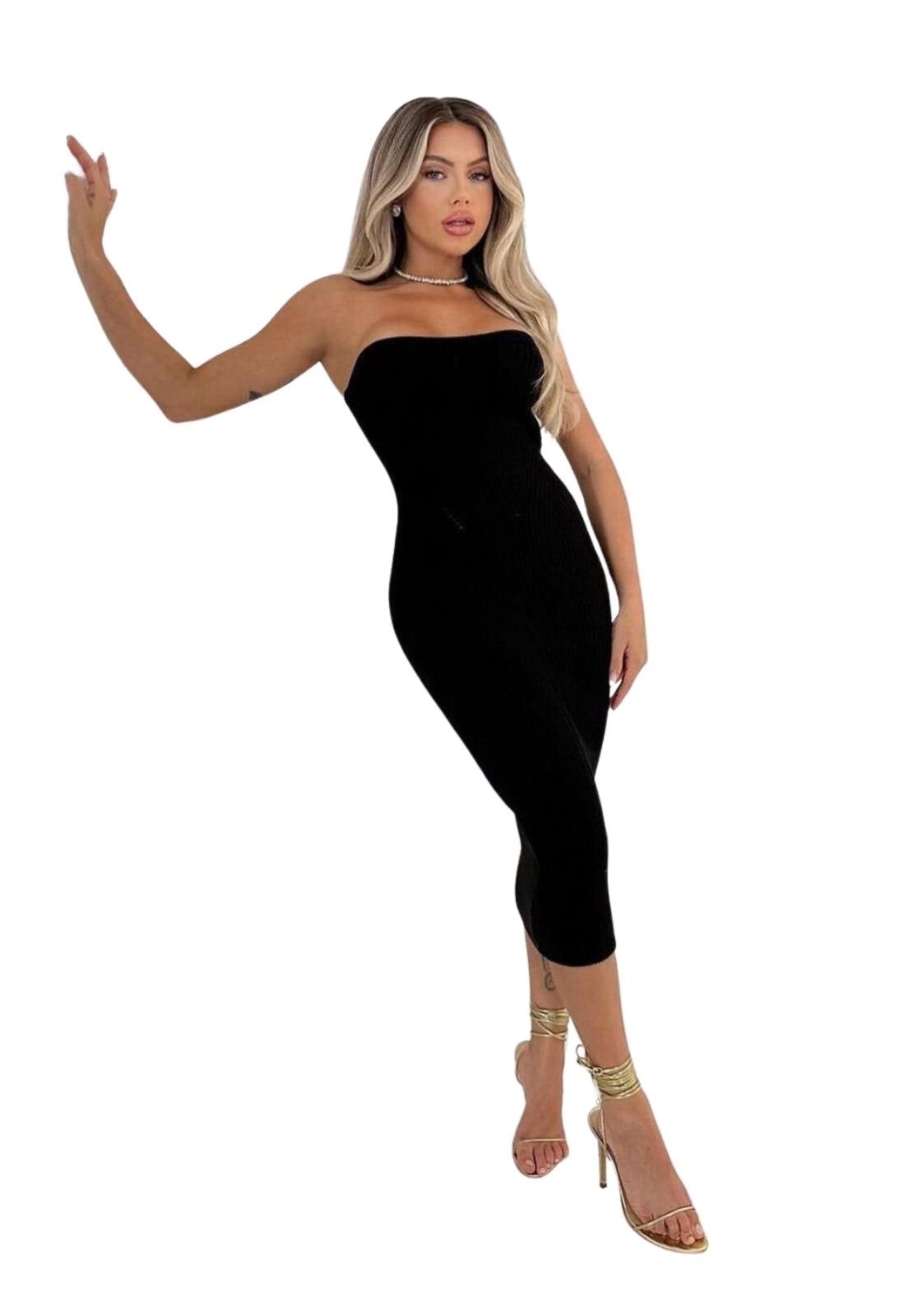 Imagem principal Vestido Summer body Feminino Midi Tomara Que Caia Tubinho Justo Summer Body pink