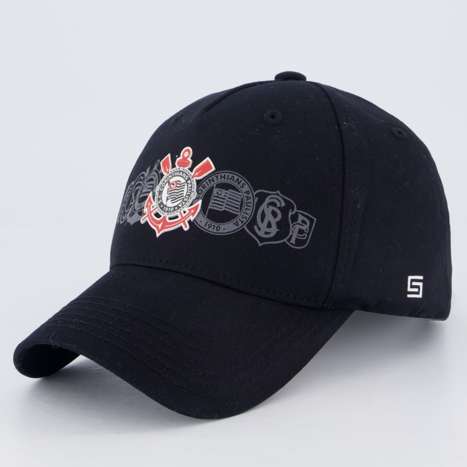 Imagem principal Boné Corinthians Americano Escudos Supercap preto