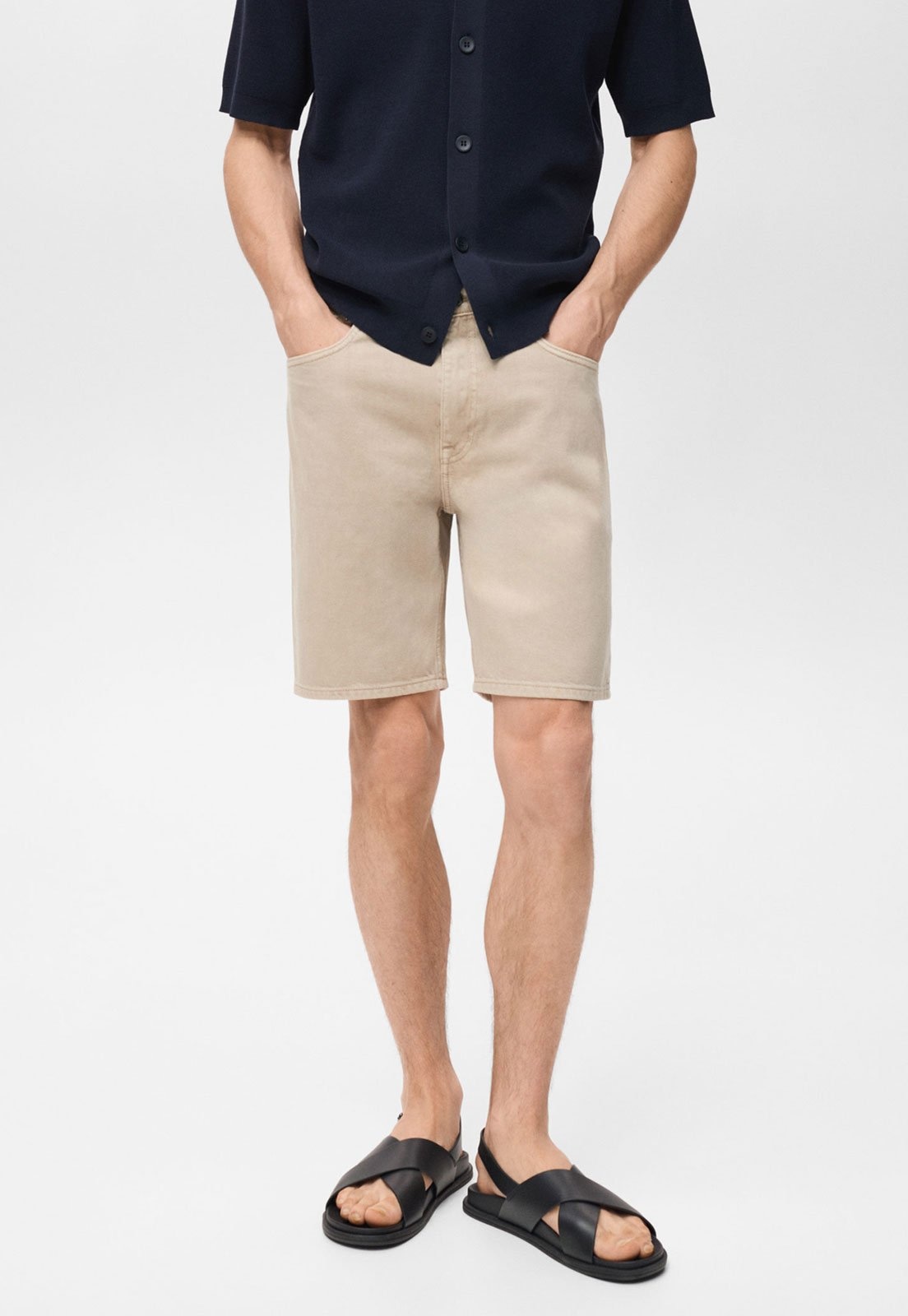 Imagem principal Bermuda Jeans Mango Reta Jarod Mango bege