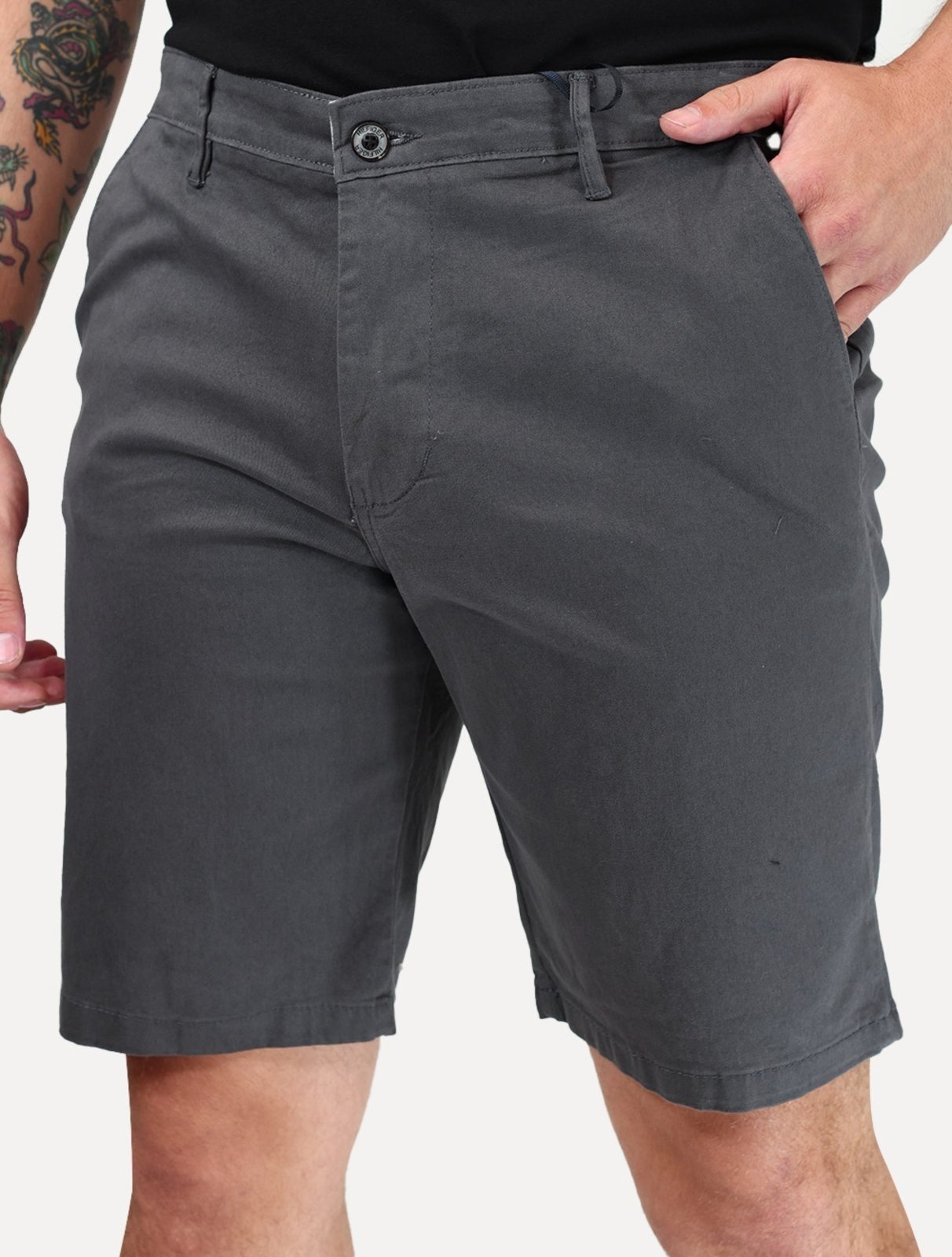 Imagem principal Bermuda Tommy Hilfiger Sarja Brooklyn 9in Chumbo Tommy Hilfiger cinza