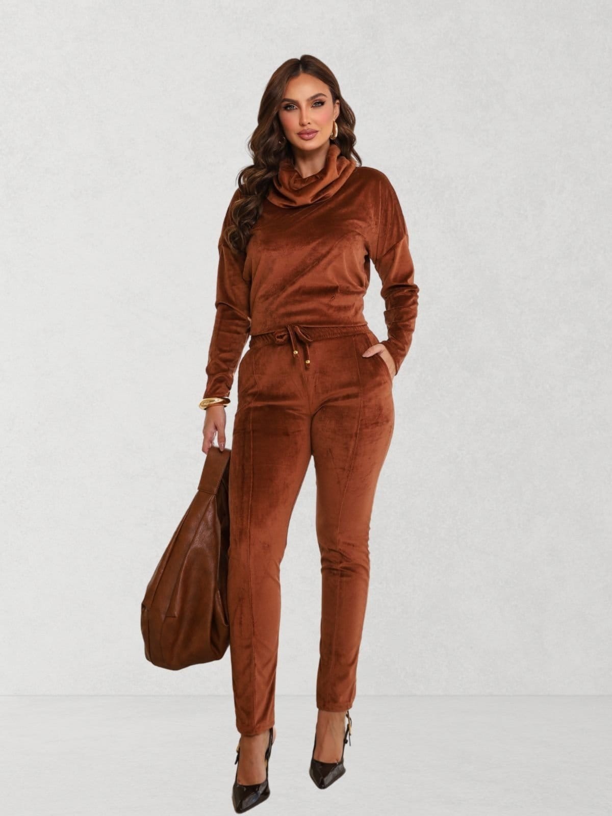 Conjunto Via Lessa Oslo Gola Degagê em Plush Claro