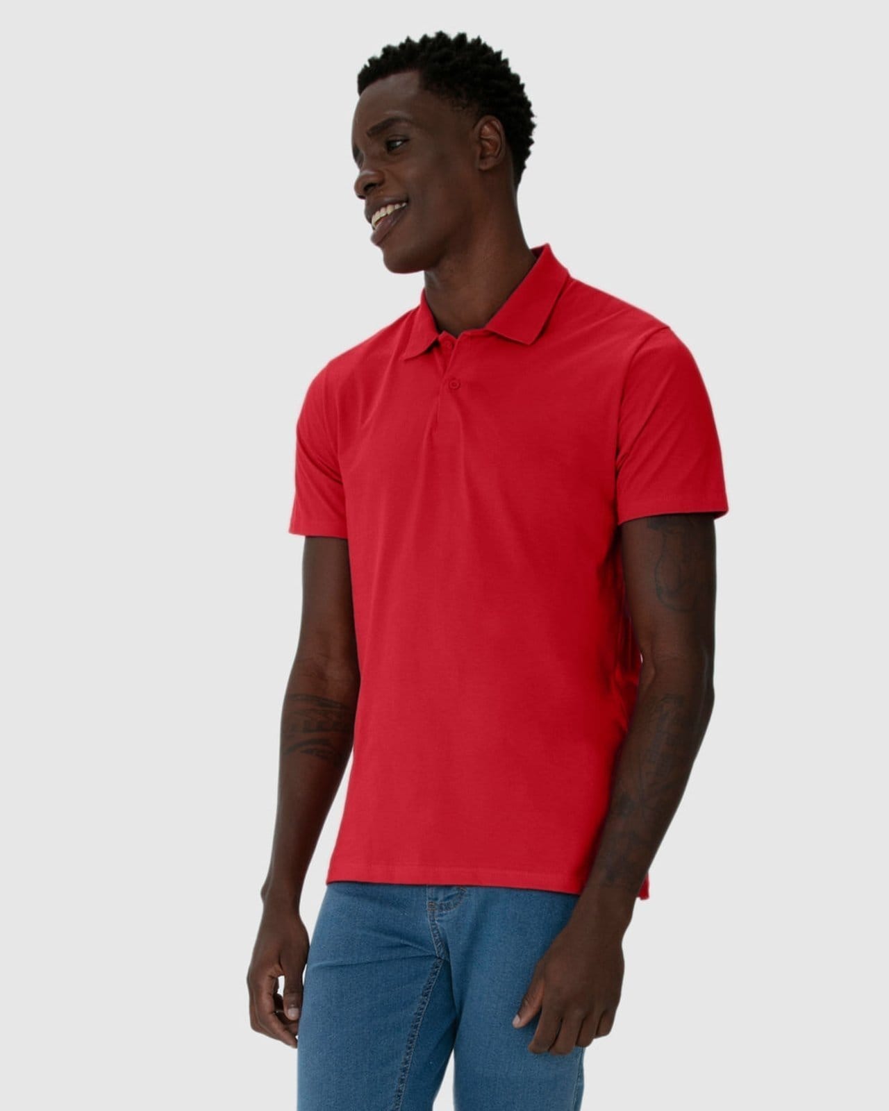 Camisa Básica Masculina Polo Gola Esporte Em Algodão