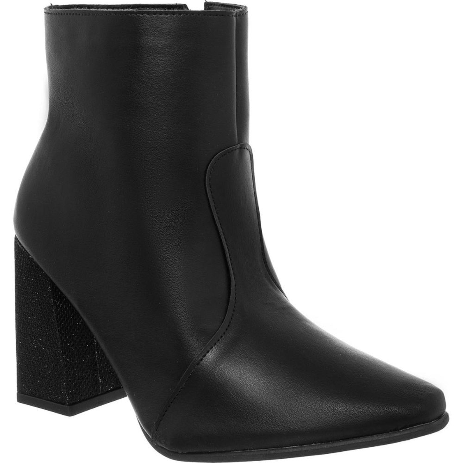 Imagem principal Bota Feminina Strass Bico Quadrado Salto Alto Confortável Stessy Shoes preto