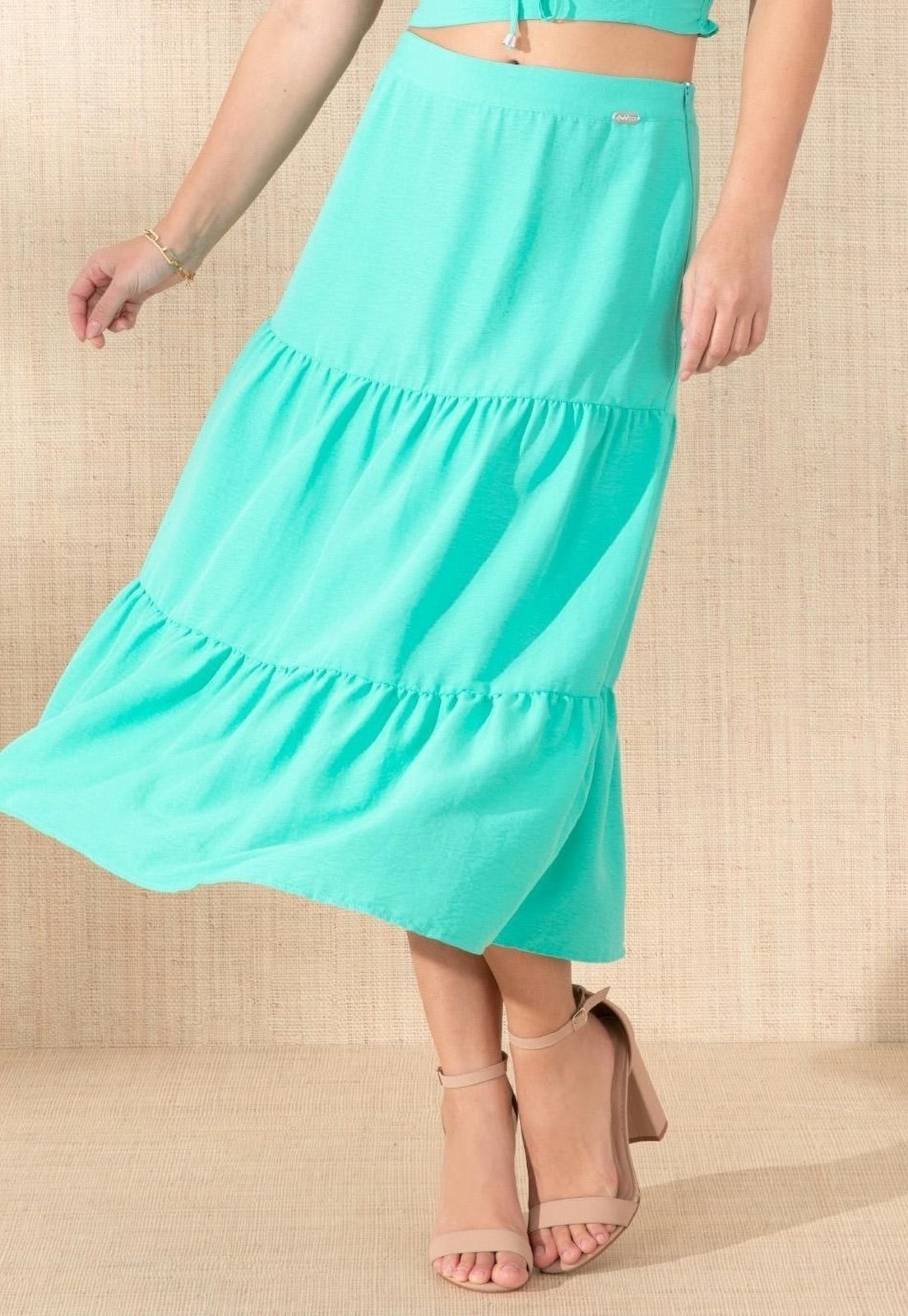 Imagem principal Saia Em Camadas Quintess verde