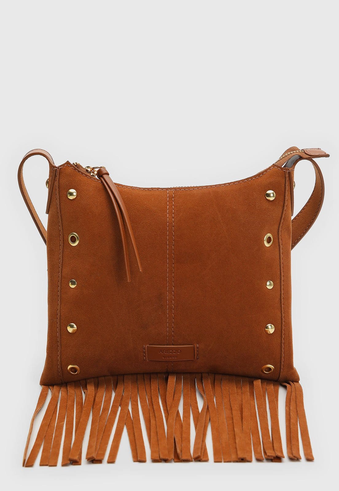 Bolsa Feminina Arezzo Soul Franjas Caramelo