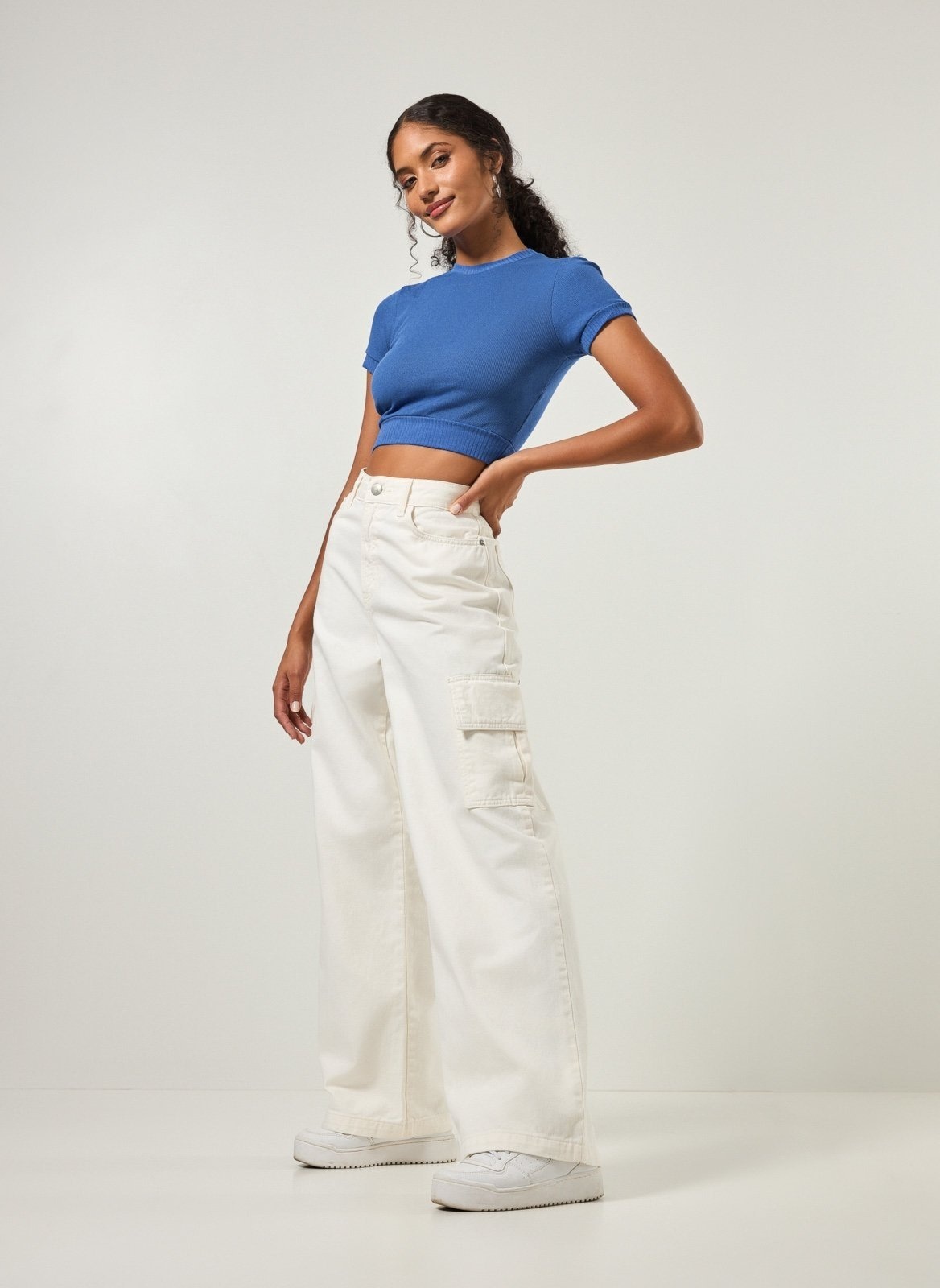 Imagem principal Calça Wide Leg Cargo Off-White Youcom off-white white