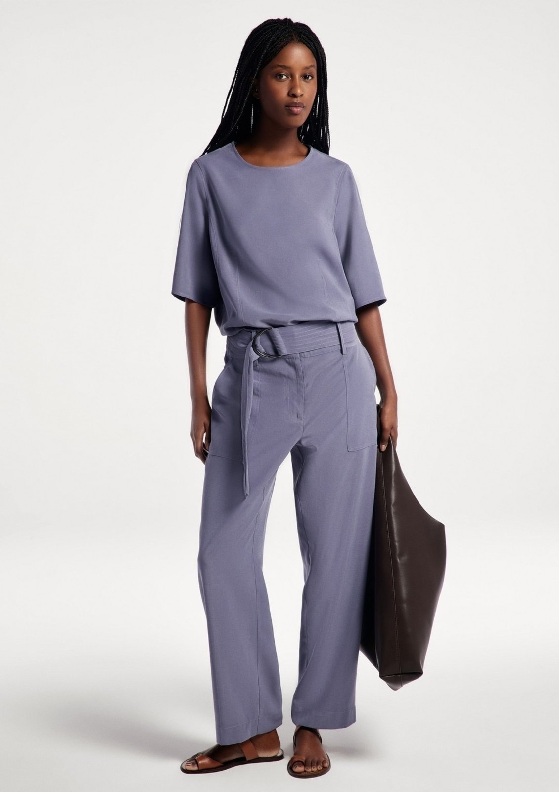 Imagem principal Calça Feminina Peach Touch Com Cinto Hering cinza