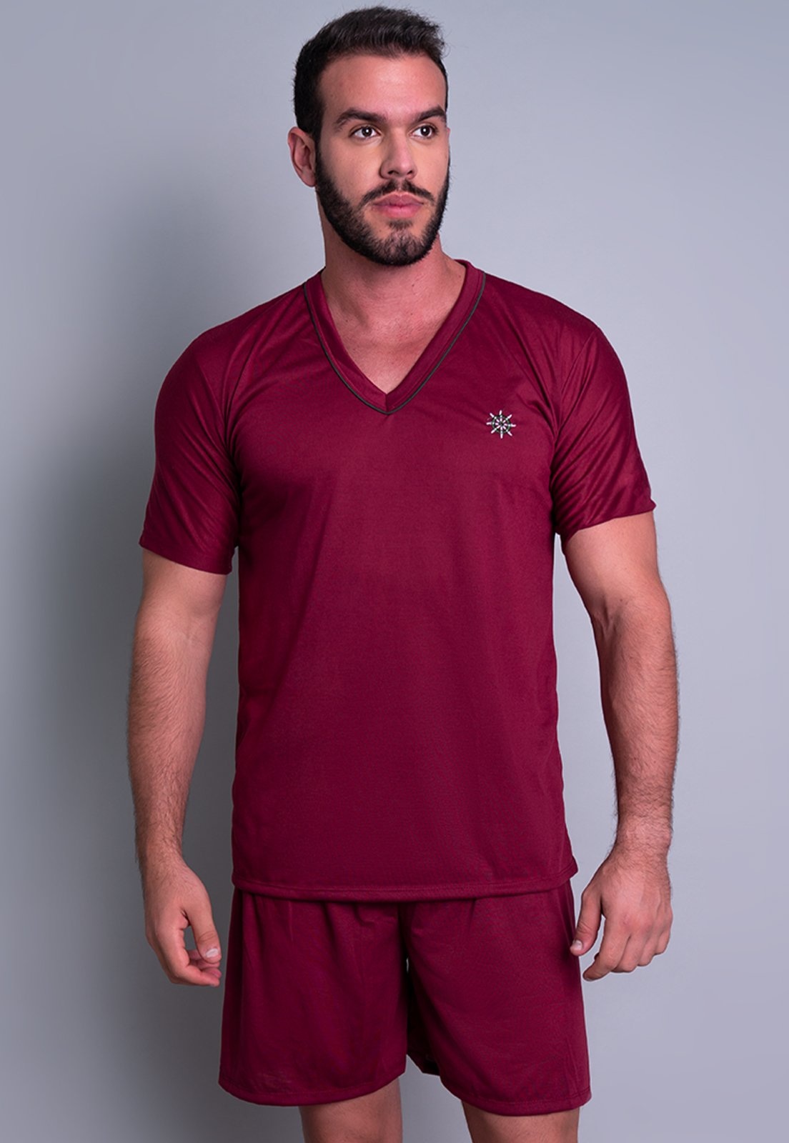 Imagem principal Pijama MVB Modas Adulto Curto Manga Curta e Short Mvb Modas vinho