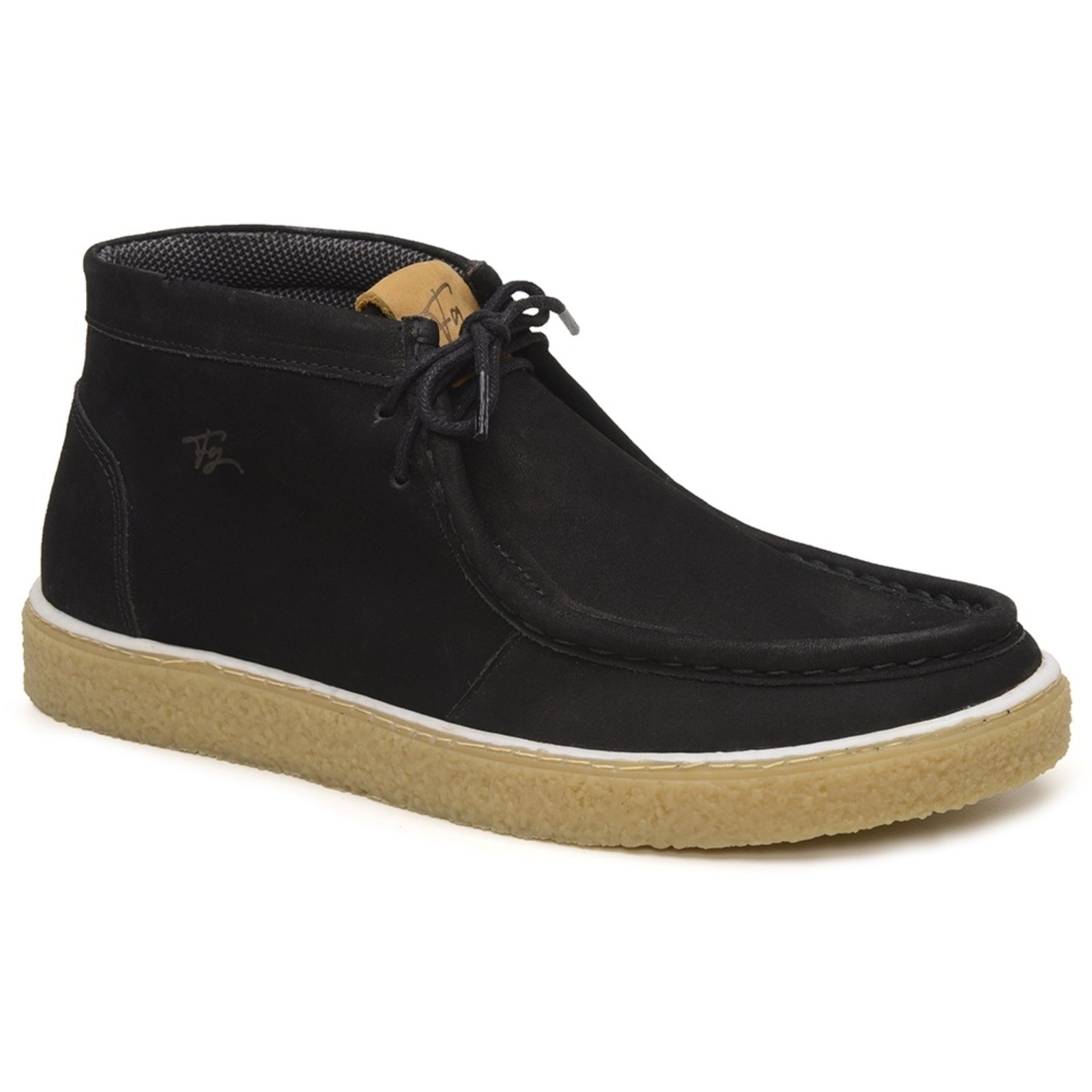 Imagem principal Bota Masculina Couro Legítimo Sola Crepe Estilo Vintage Rústico Leve super shoes preto