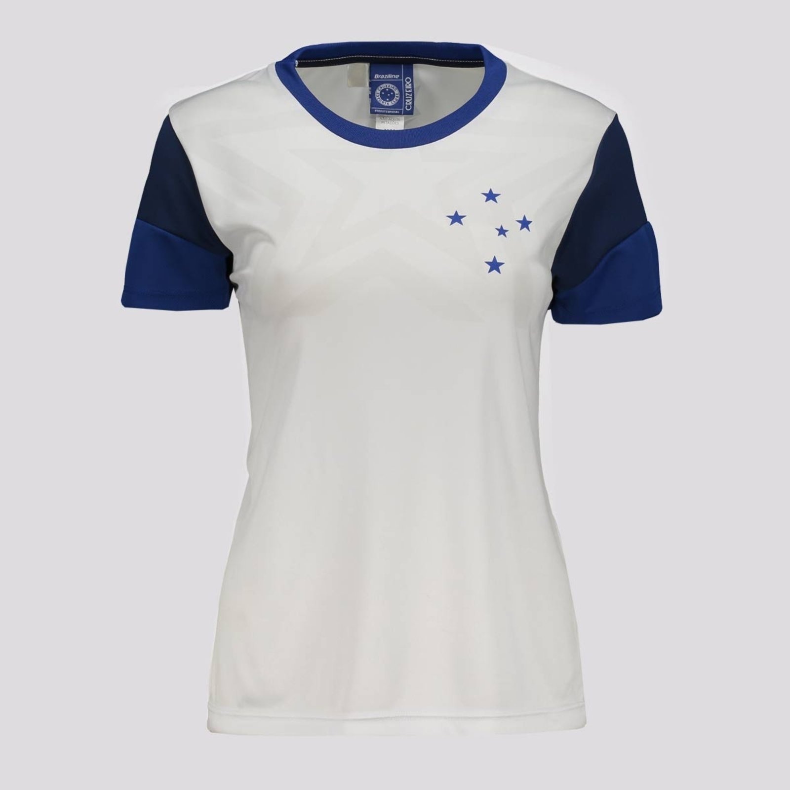 Imagem principal Camisa Cruzeiro Brilhar Feminina Branca braziline branco