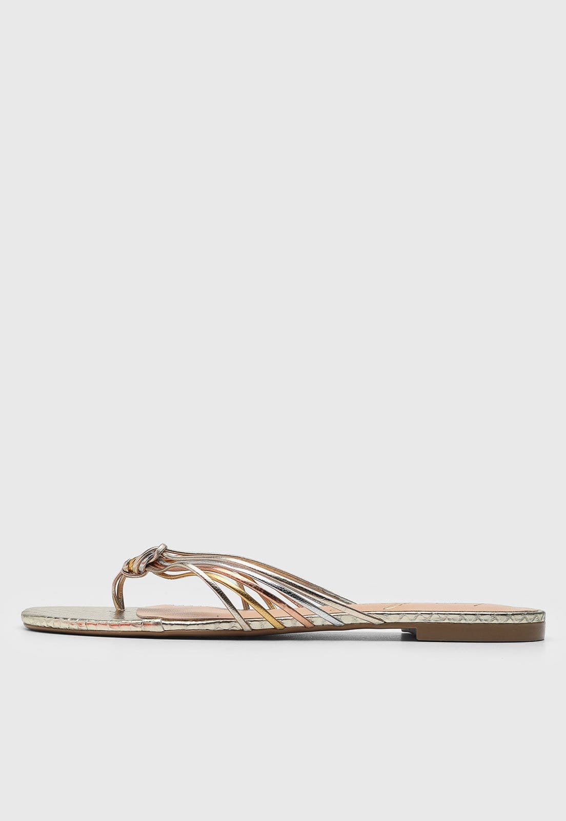 Rasteira Feminina Luiza Barcelos Metalizada Dourada