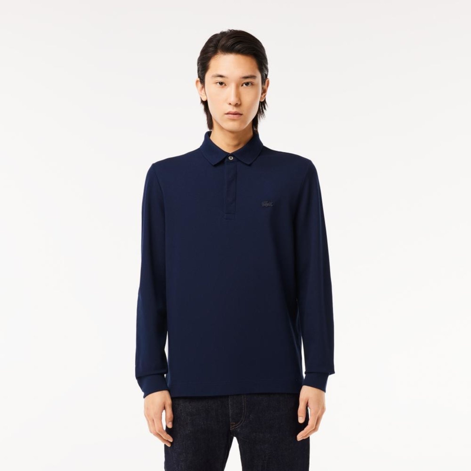 Imagem principal Lacoste Polo Masculina Paris Regular Fit Manga Longa Lacoste azul