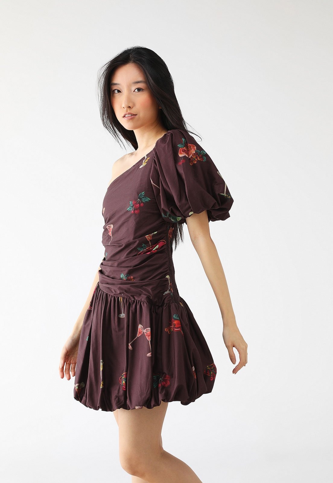 Imagem principal Vestido FARM Curto Coquetel Tropical FARM bordô