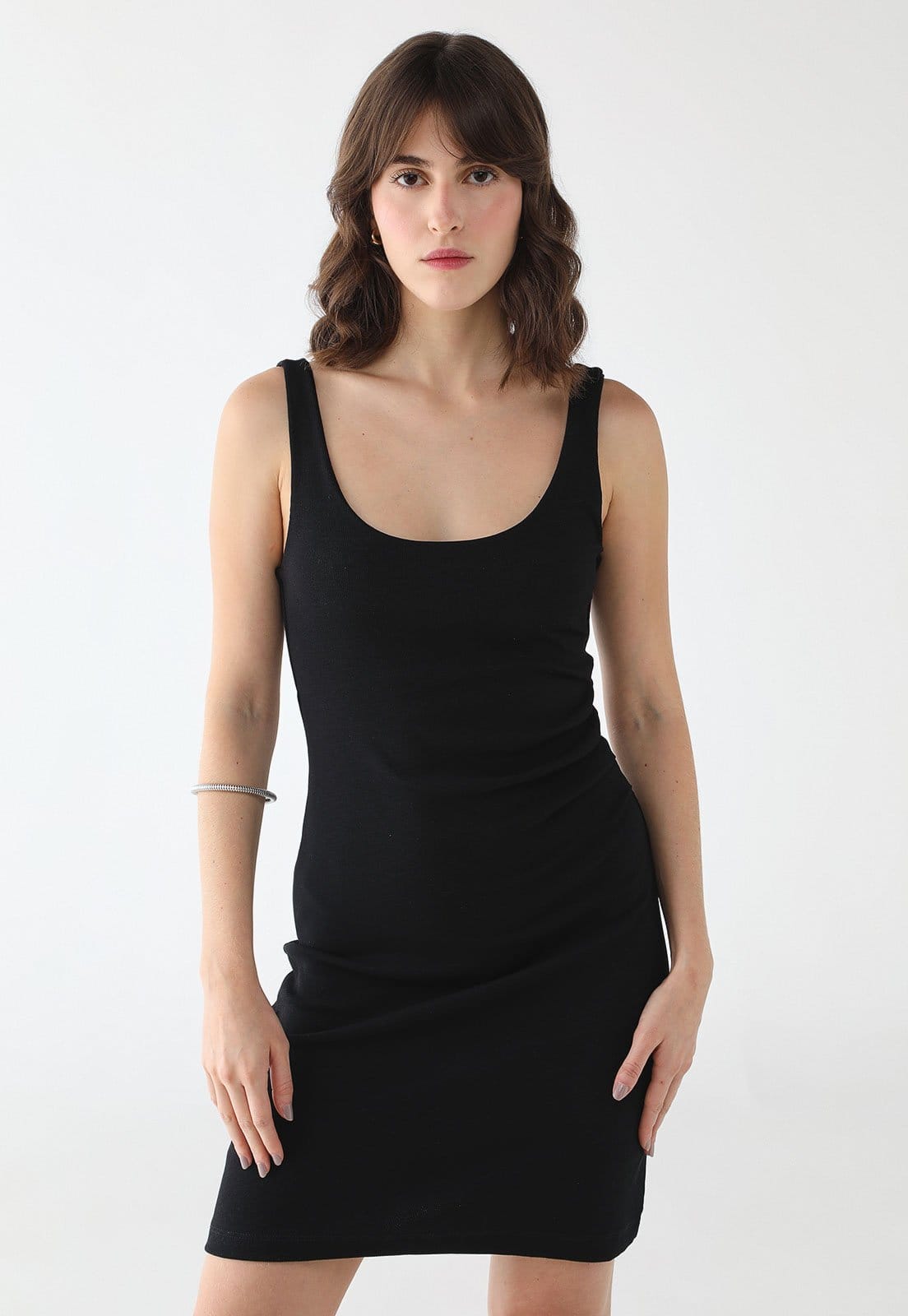 Vestido Curto Feminino Hering Canelado