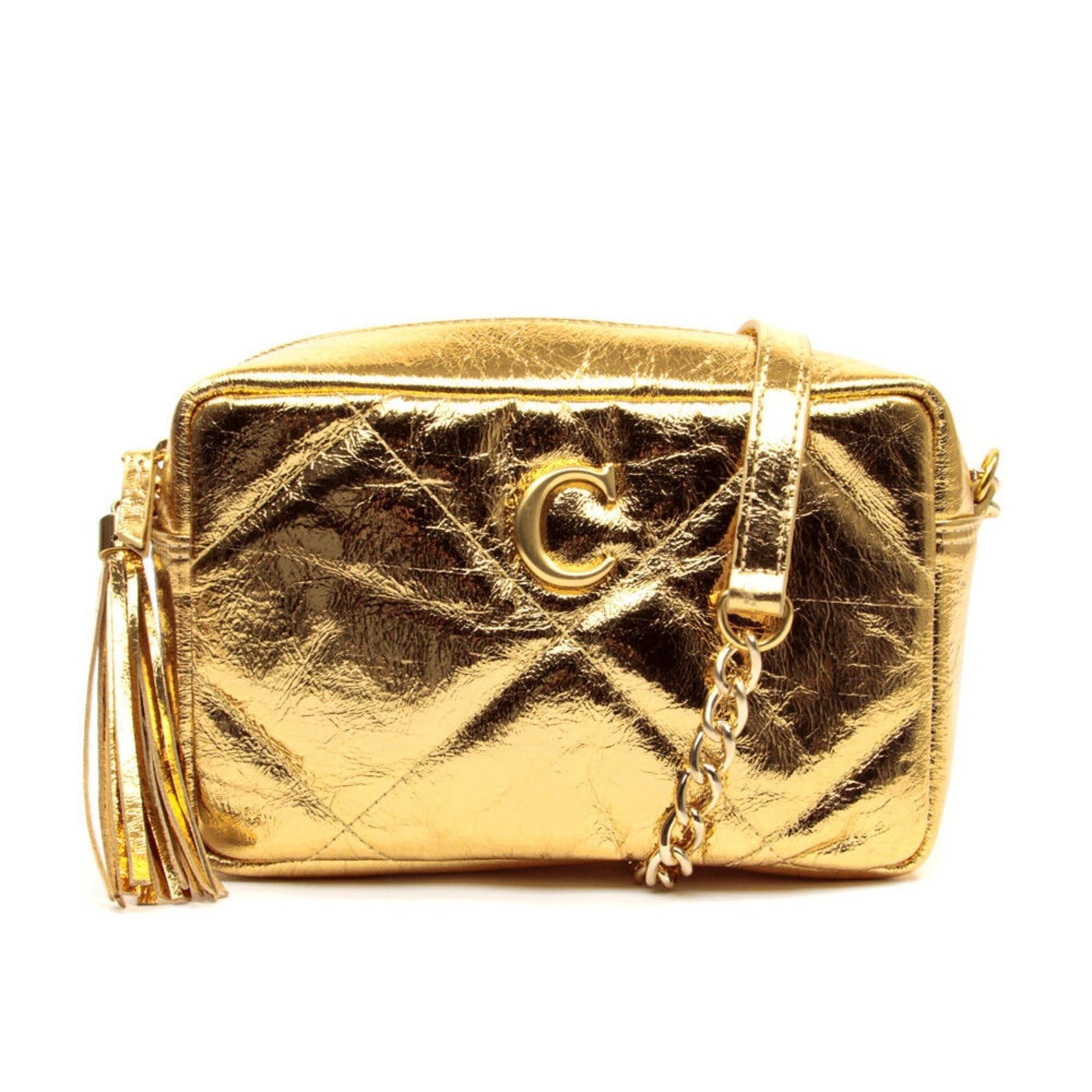 Bolsa Adelle Couro Ouro Cecconello C2949-6