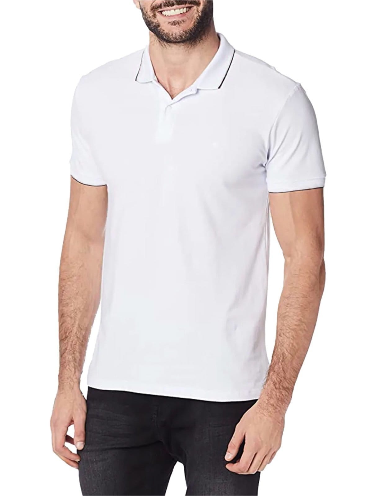 Polo Forum Masculina Muscle Piquet One Line Collar Branca