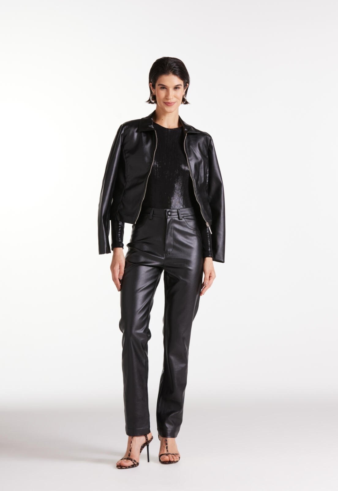 Imagem principal Calça Slim Cintura Alta Traymon Traymon preto