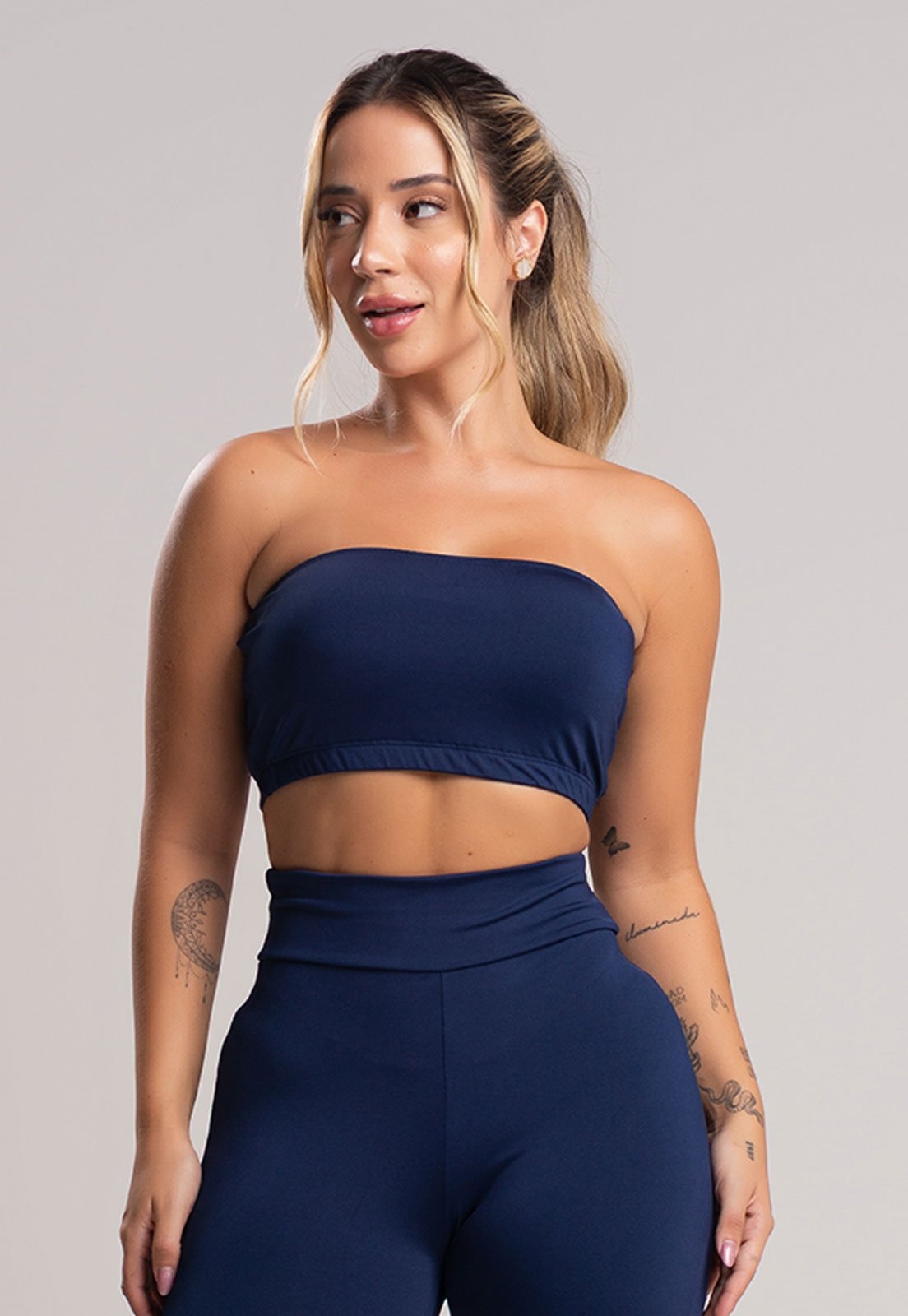 Imagem principal Top Faixa MVB Modas Suplex Tomara Que Caia Marinho Mvb Modas azul/azul marinho azul