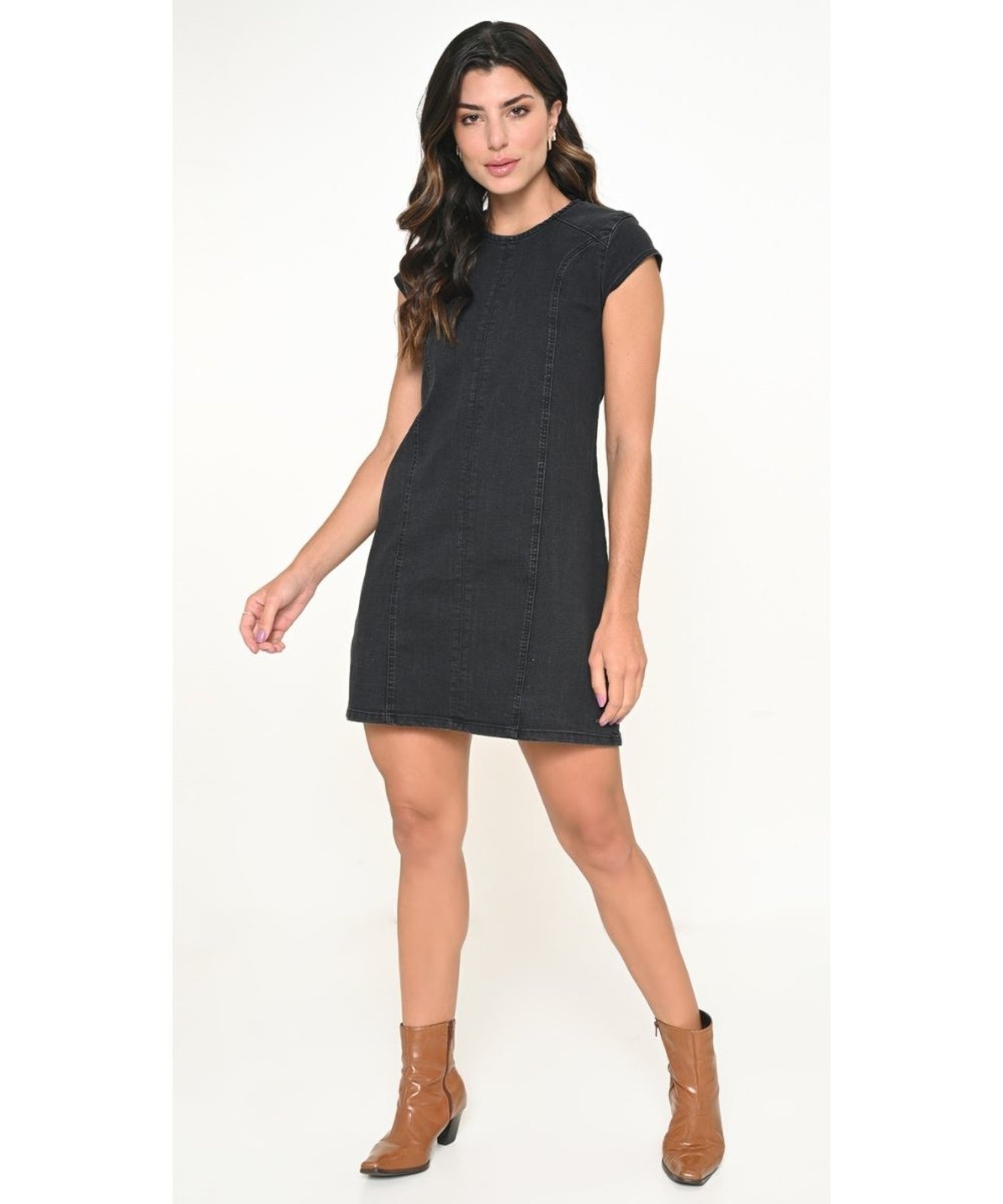 Imagem principal Vestido Manga Curta Com Recortes Razon Jeans jeans