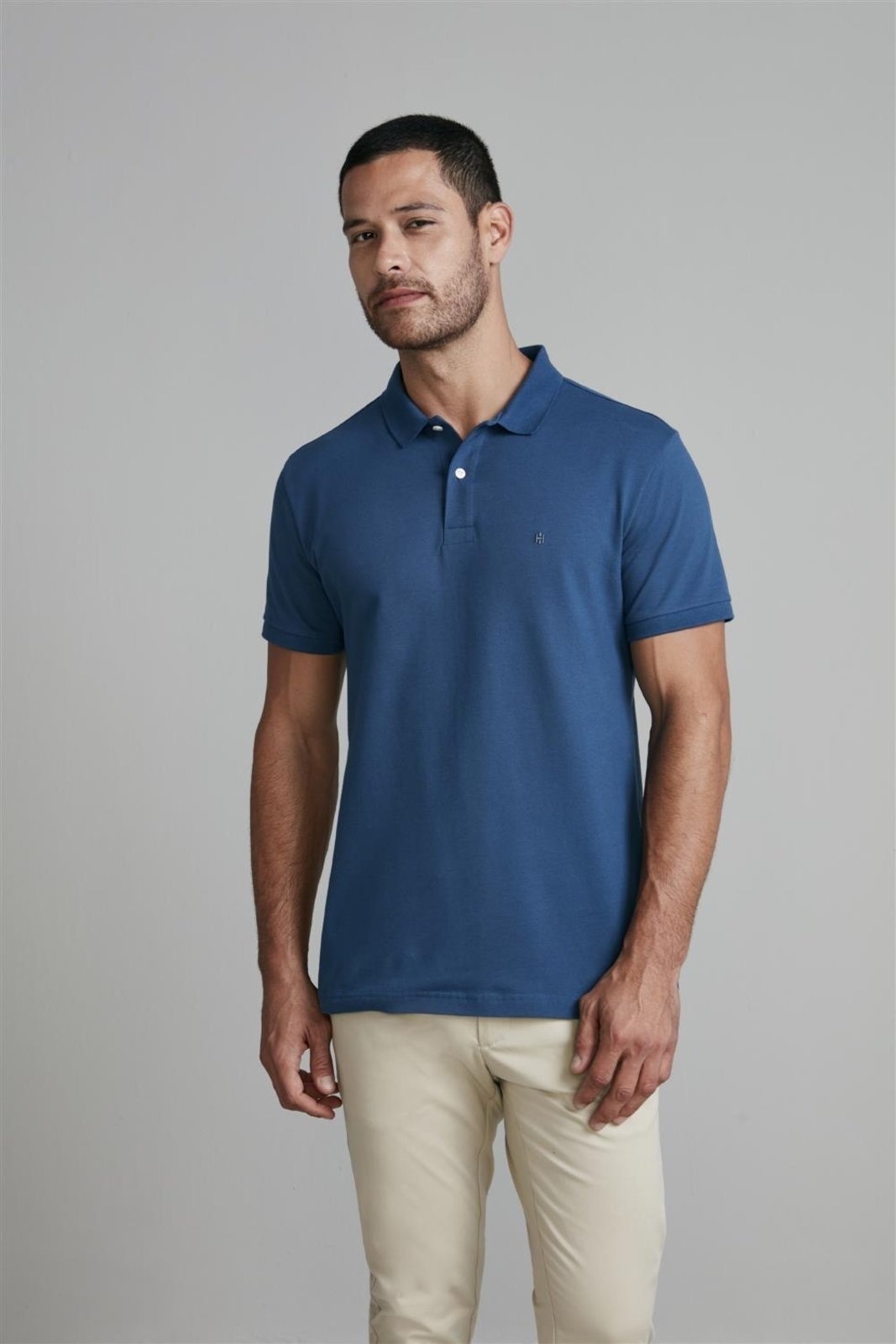 Imagem principal HIGHSTIL Camisa Polo Piquet Premium Slim Fit Noturno HIGHSTIL azul