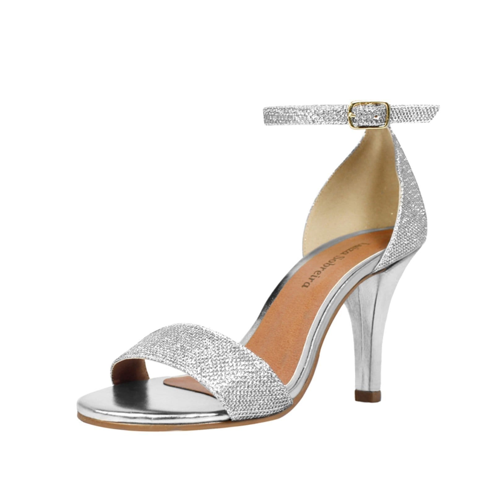 Sandália Salto Alto Fino Luiza Sobreira Glitter Mod. 2186