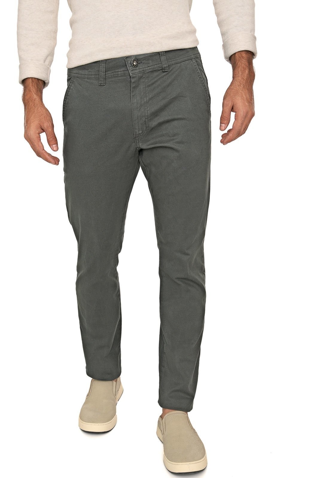 Imagem principal Calça Sarja Conforto Slim Fit Insert Escuro Macaw multicolorido/verde/verde militar/verde oliva verde