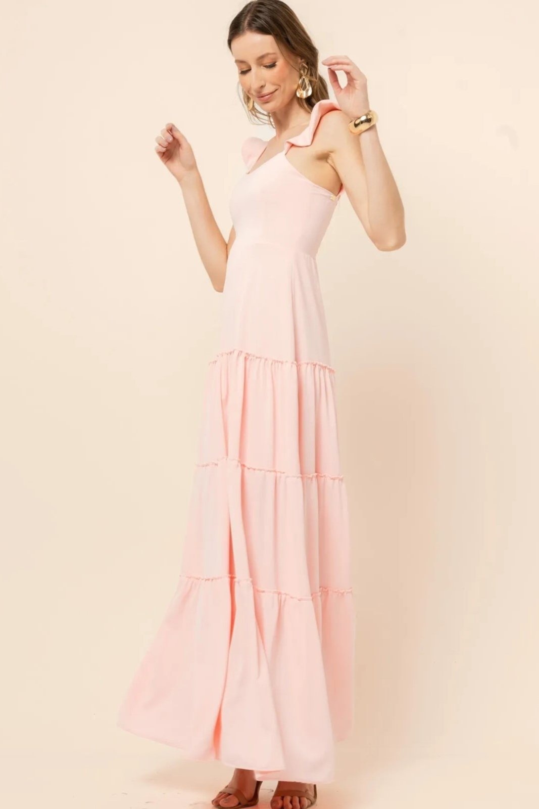 Imagem principal Vestido Clarissa Com Alças E Camadas Candy VIC BRAND rosa