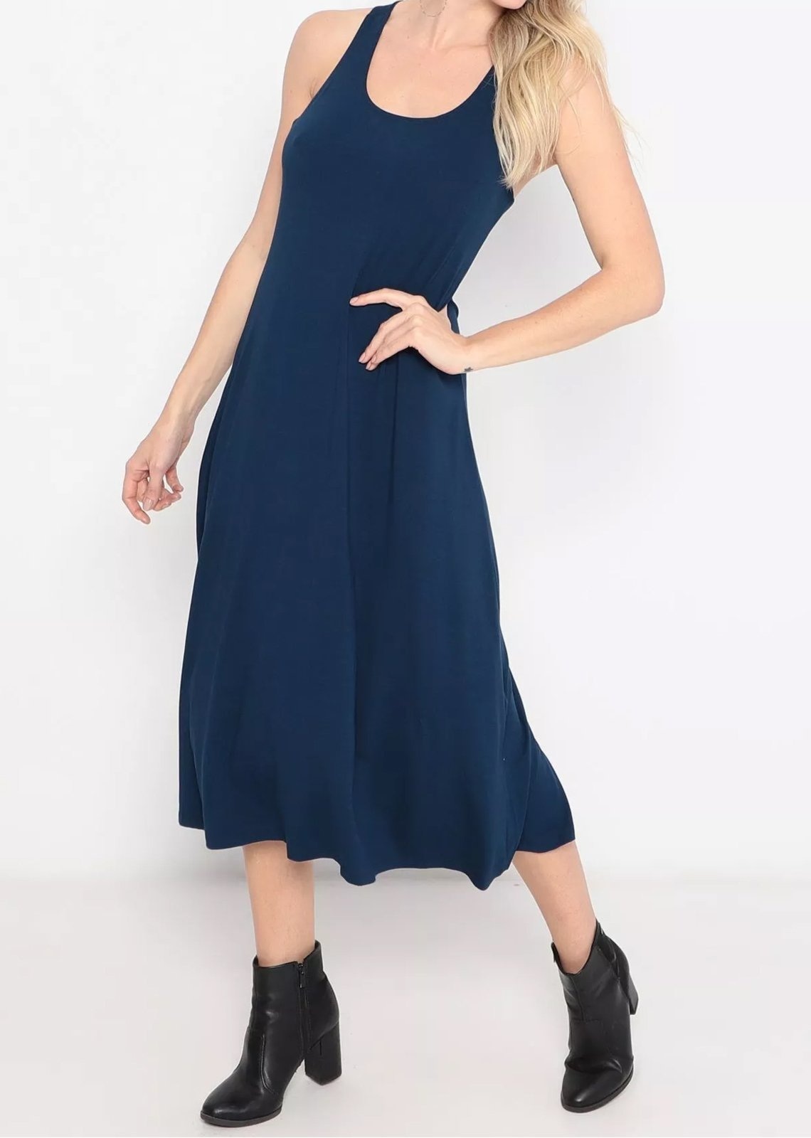 Imagem principal Vestido Maria Paes Regata Midi Marinho Maria Paes azul marinho