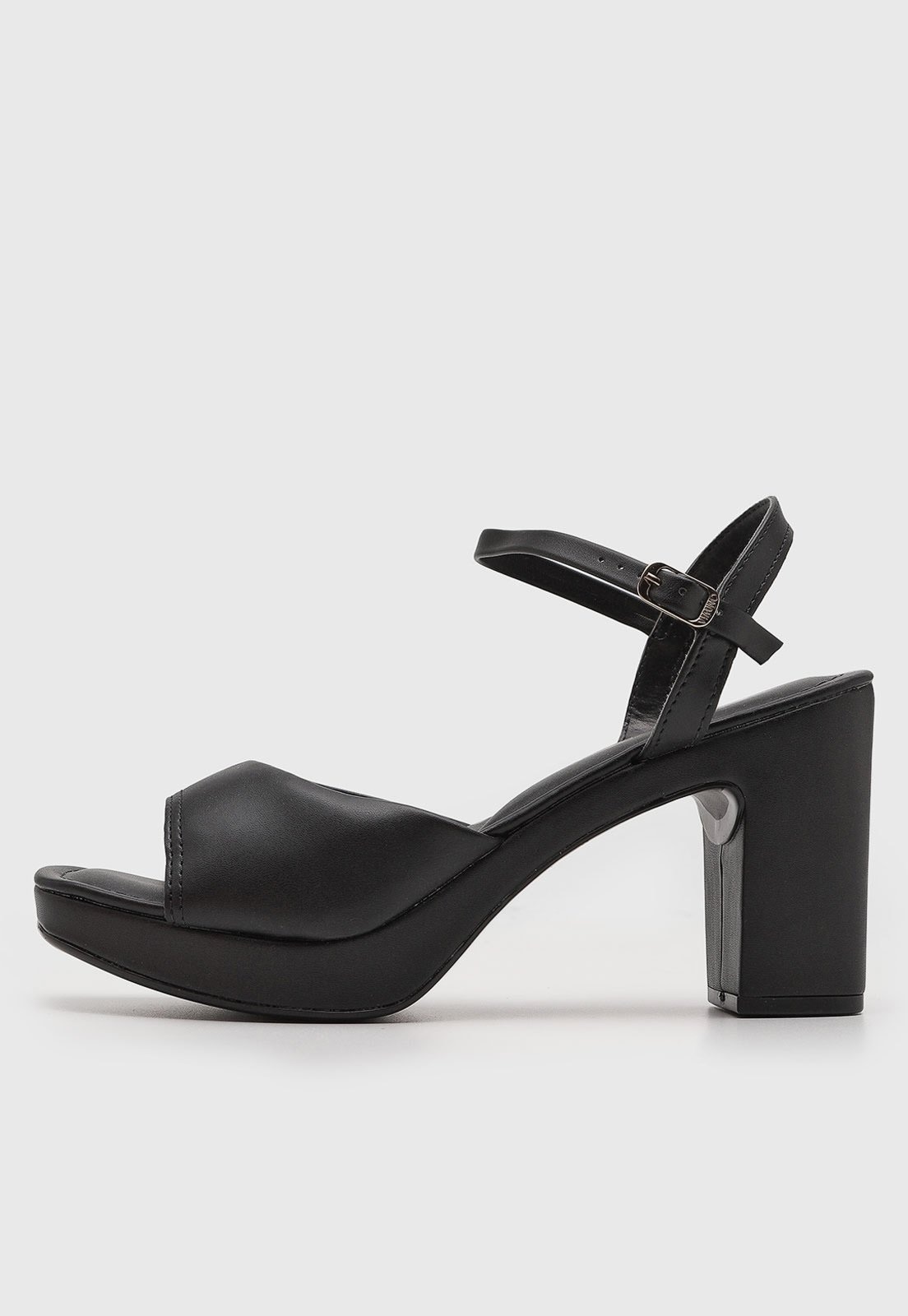 Imagem principal Sandália Feminina Via Uno Salto Bloco Preta VIA UNO preto