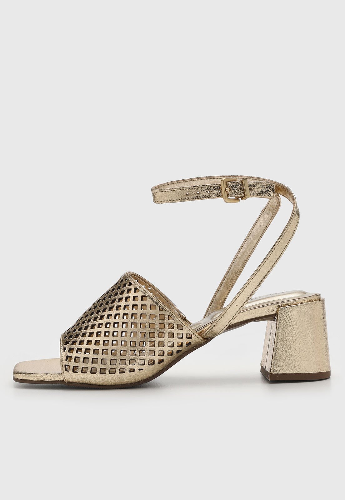 Imagem principal Sandália Feminina Loucos e Santos Cabedal Vazado Dourada Loucos e Santos dourado