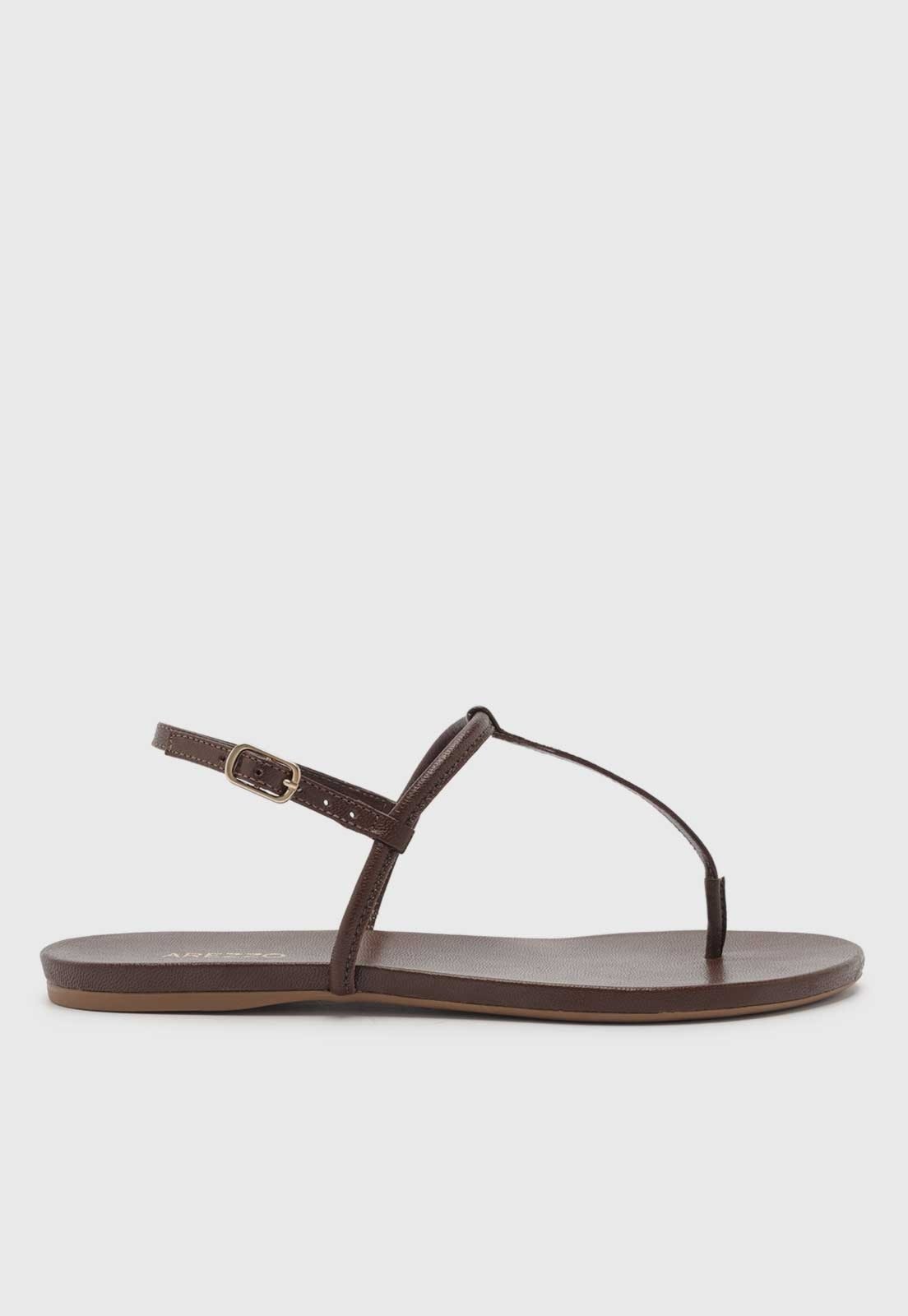 Imagem principal Rasteira Fechada Arezzo Tiras Fivela Arezzo marrom