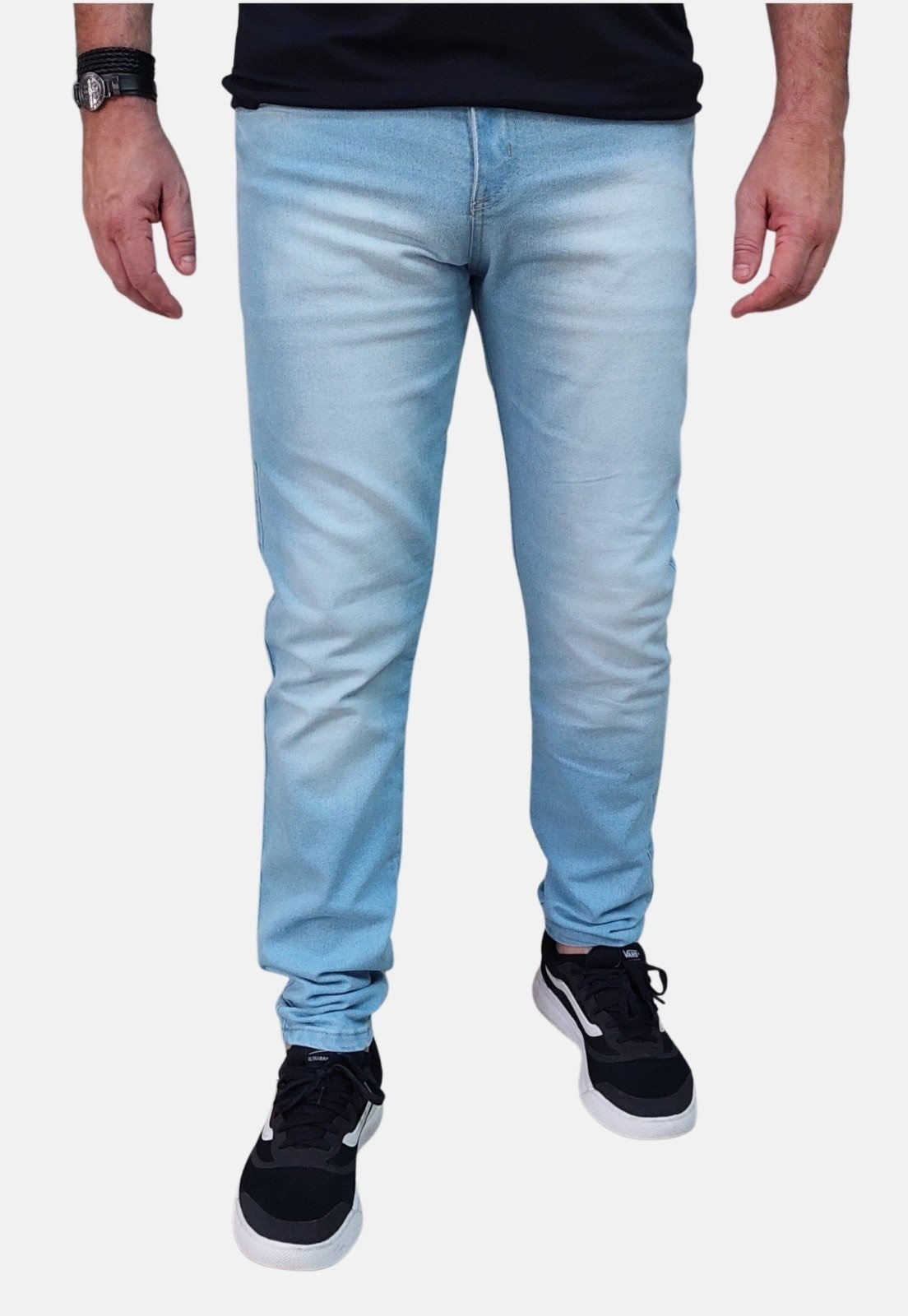 Imagem principal Calça Jeans Delavê Slim Elastano Boen Jeans Claro BOEN JEANS azul