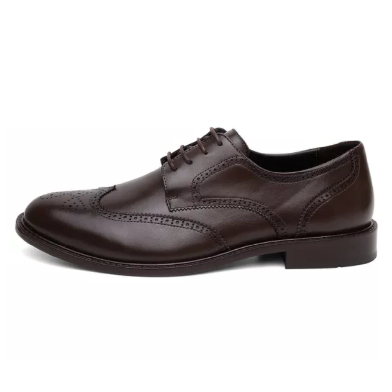 Sapato Social Centuria Brogue Tamanho Especial Couro Café