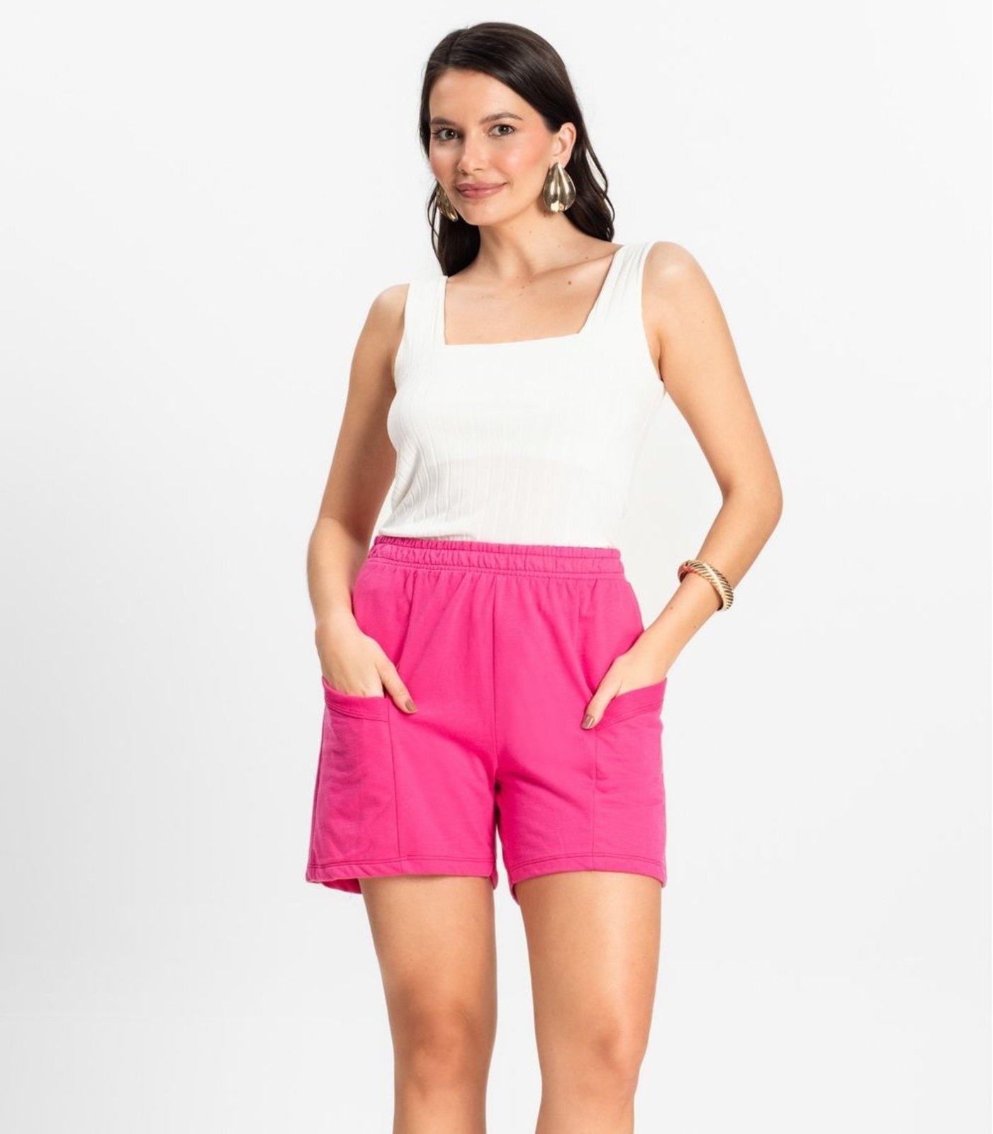Imagem principal Shorts Feminino Moletinho Infinita Cor INFINITA COR rosa