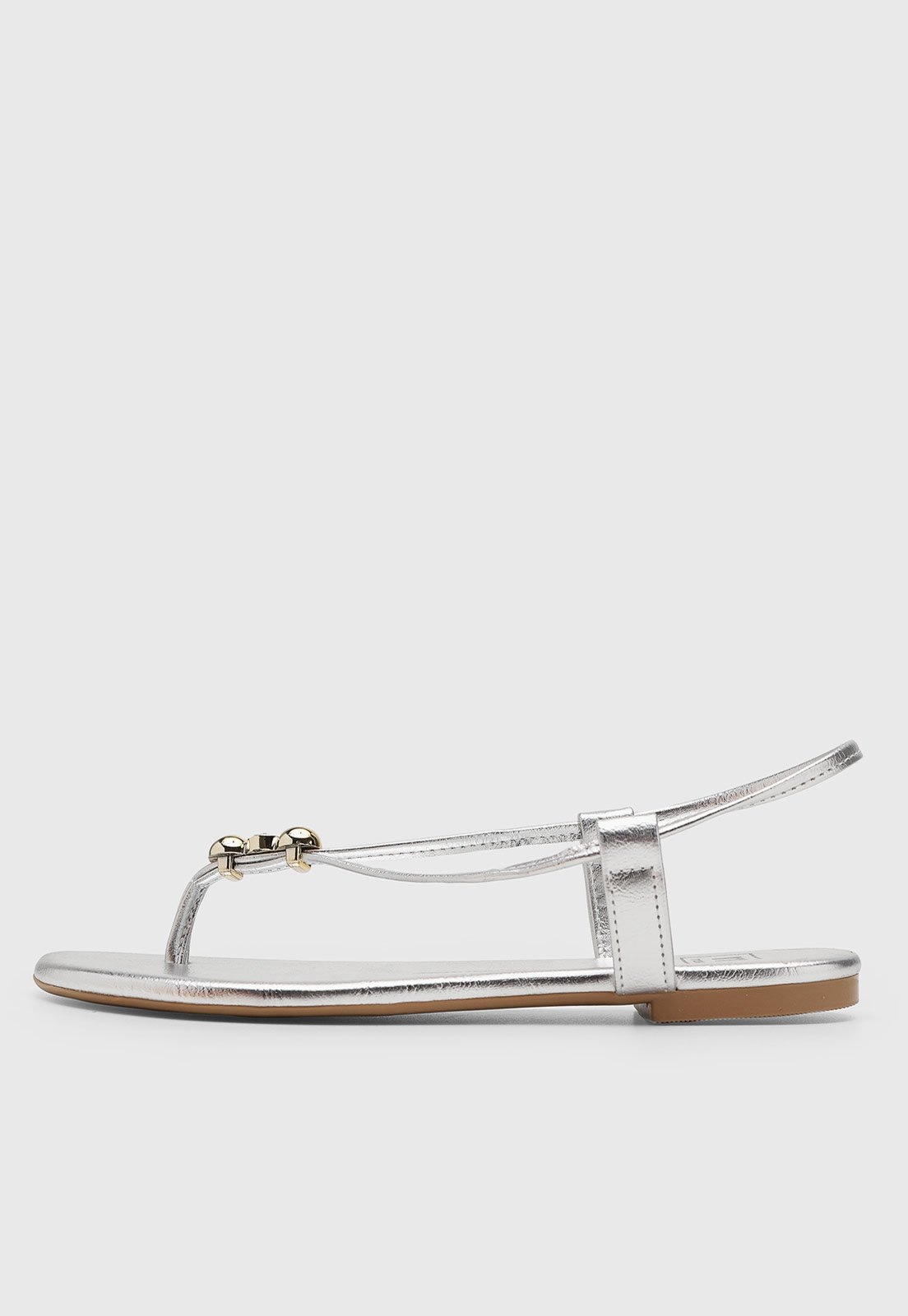 Imagem principal Rasteira Feminina Moleca Metalizada MOLECA prata