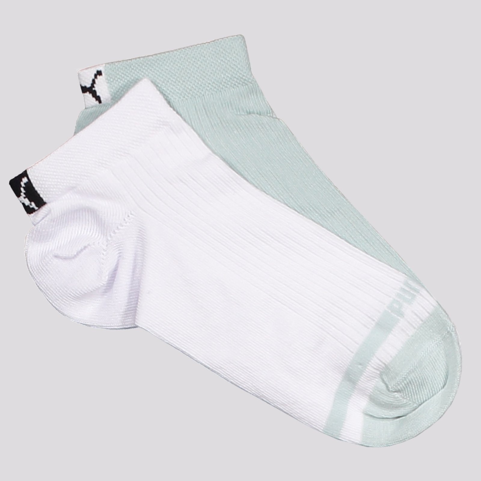 Imagem principal Kit Meia Puma Sapatilha 2 Pares Feminina Branca e Verde Puma branco verde