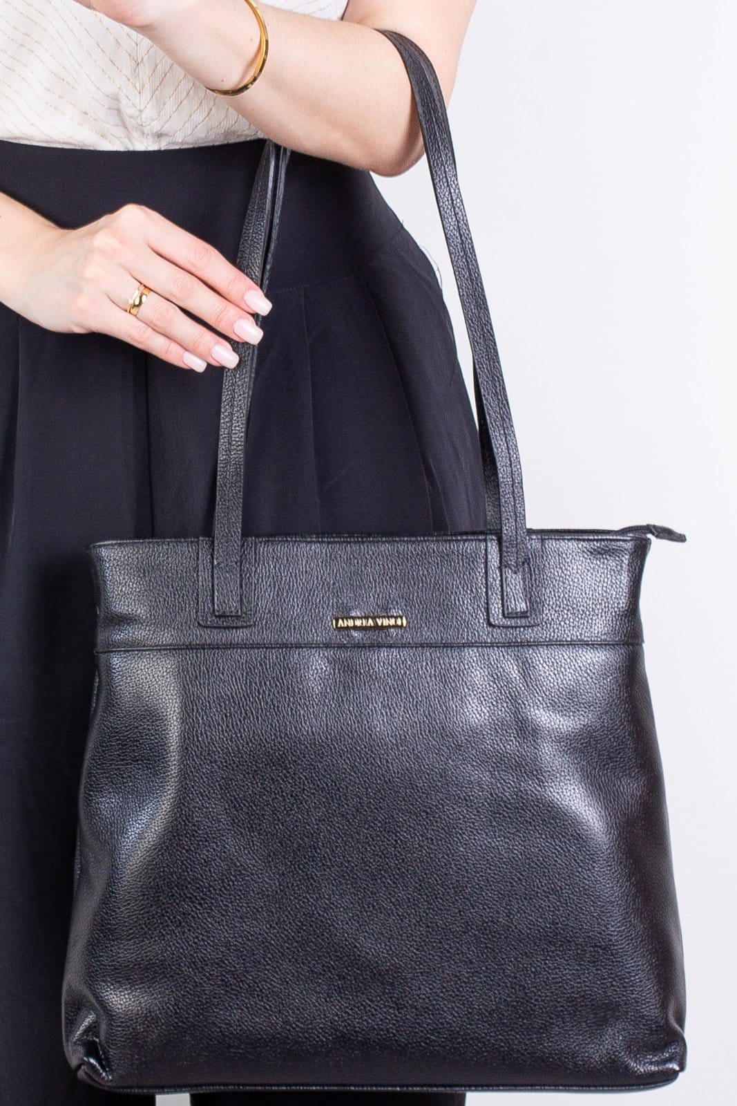 Bolsa Andrea Vinci De Couro Liso Abigail