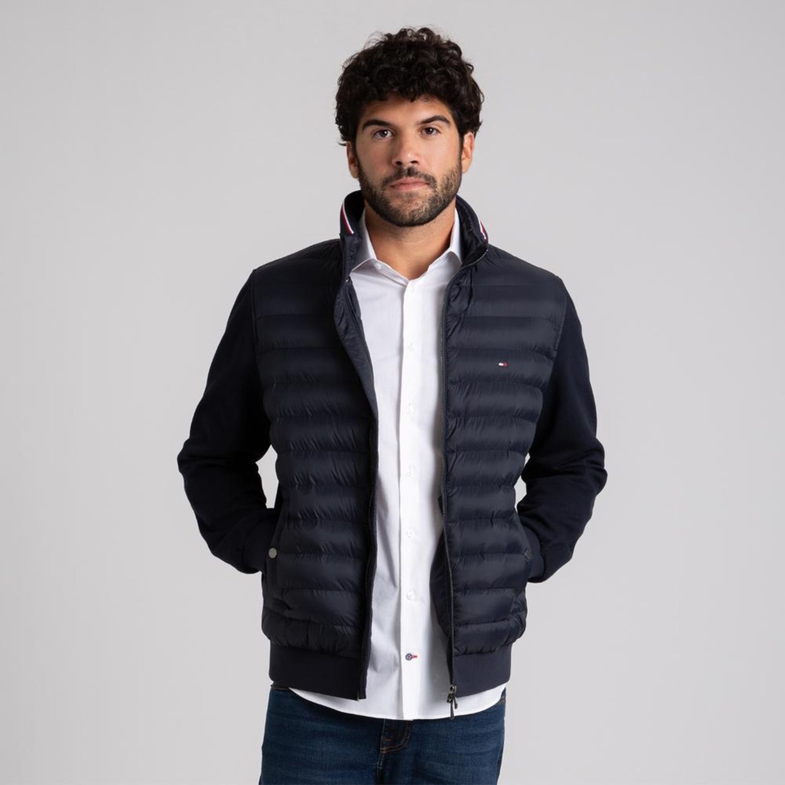 Imagem principal Moletom Acolchoado Gola Alta - EEG Tommy Hilfiger azul marinho