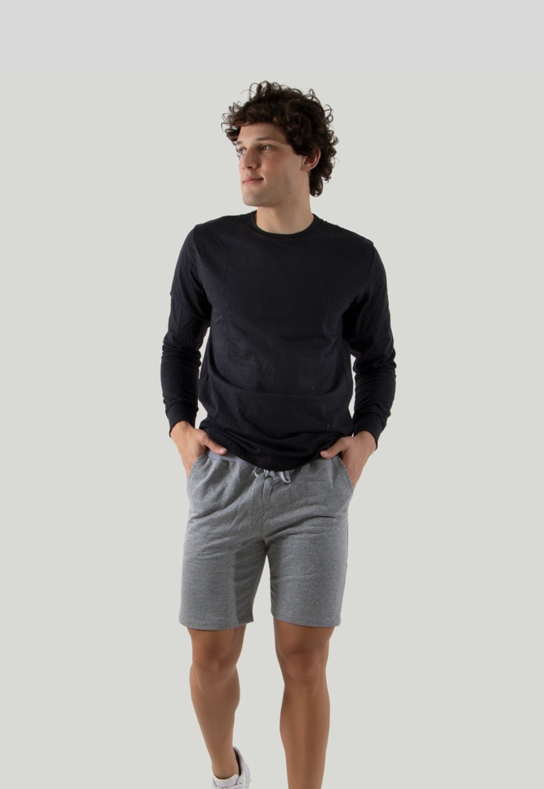 Imagem principal Blusa Masculina Manga Longa Tigs Preta Rioutlet preto