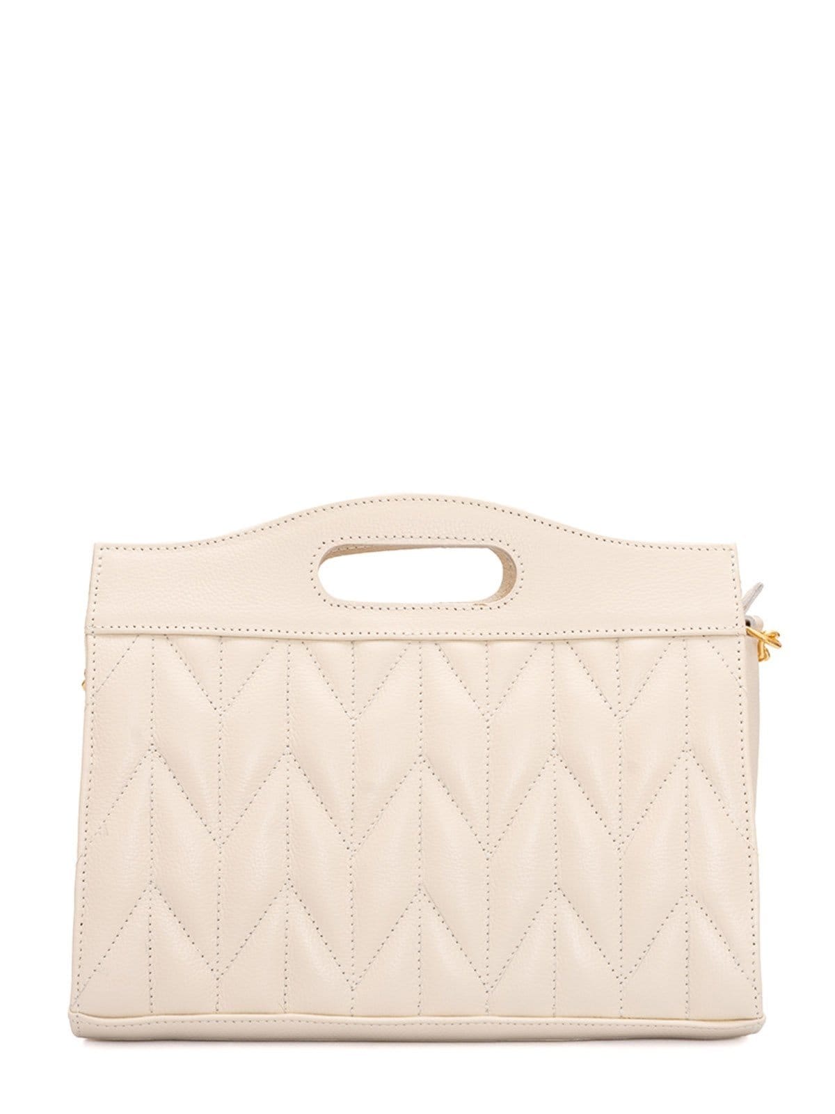 Bolsa de Couro Griffazzi Ombro Off White